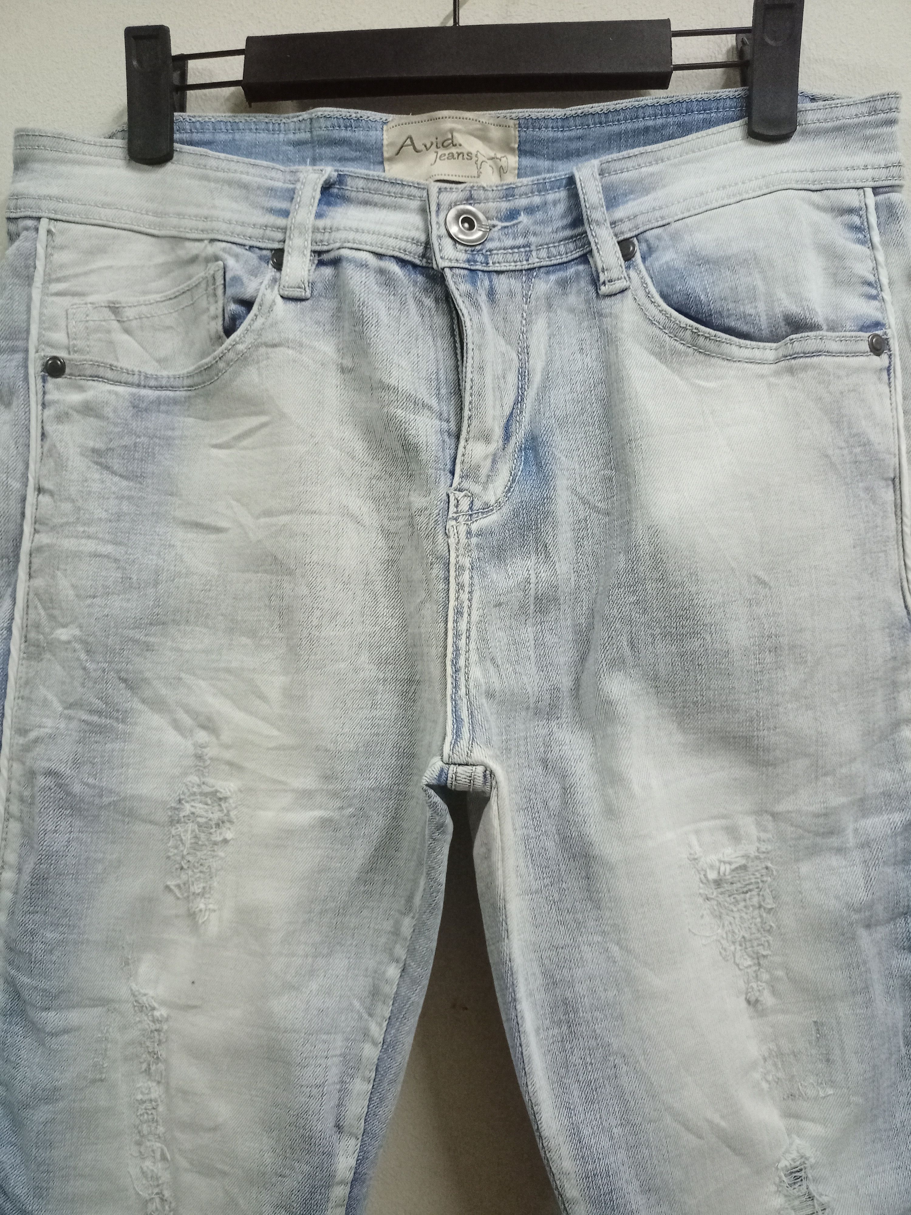 Japanese Brand Vintage Japanese Brand Acid Wash Style Distressed Jeans Size US 31 - 4 Thumbnail