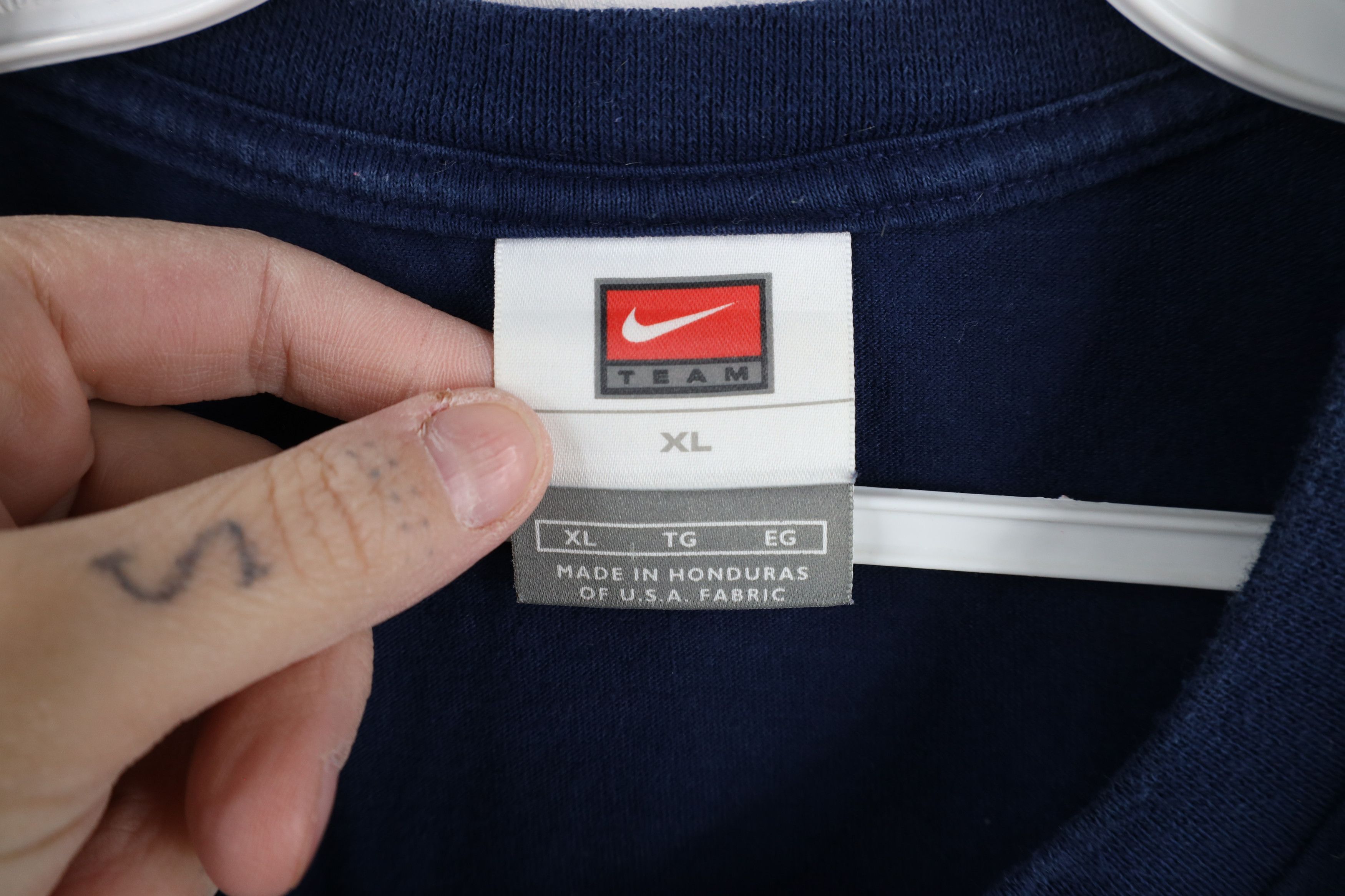 Nike × Vintage Vintage Nike Center Swoosh Villanova University T-Shirt Blue Size US XL / EU 56 / 4 - 6 Thumbnail