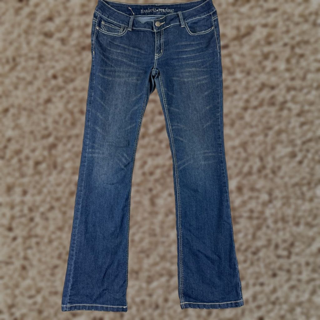 Denime Womens Standard Practice Jeans Denim Blue Bootcut 11 Pants Embroidered Cotton Size 30" / US 8 / IT 44 - 1 Thumbnail