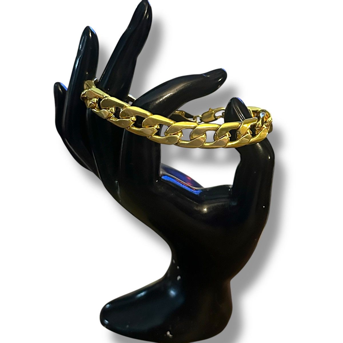 Other Unisex gold tone chunky Cuban link chain bracelet Size ONE SIZE - 3 Thumbnail