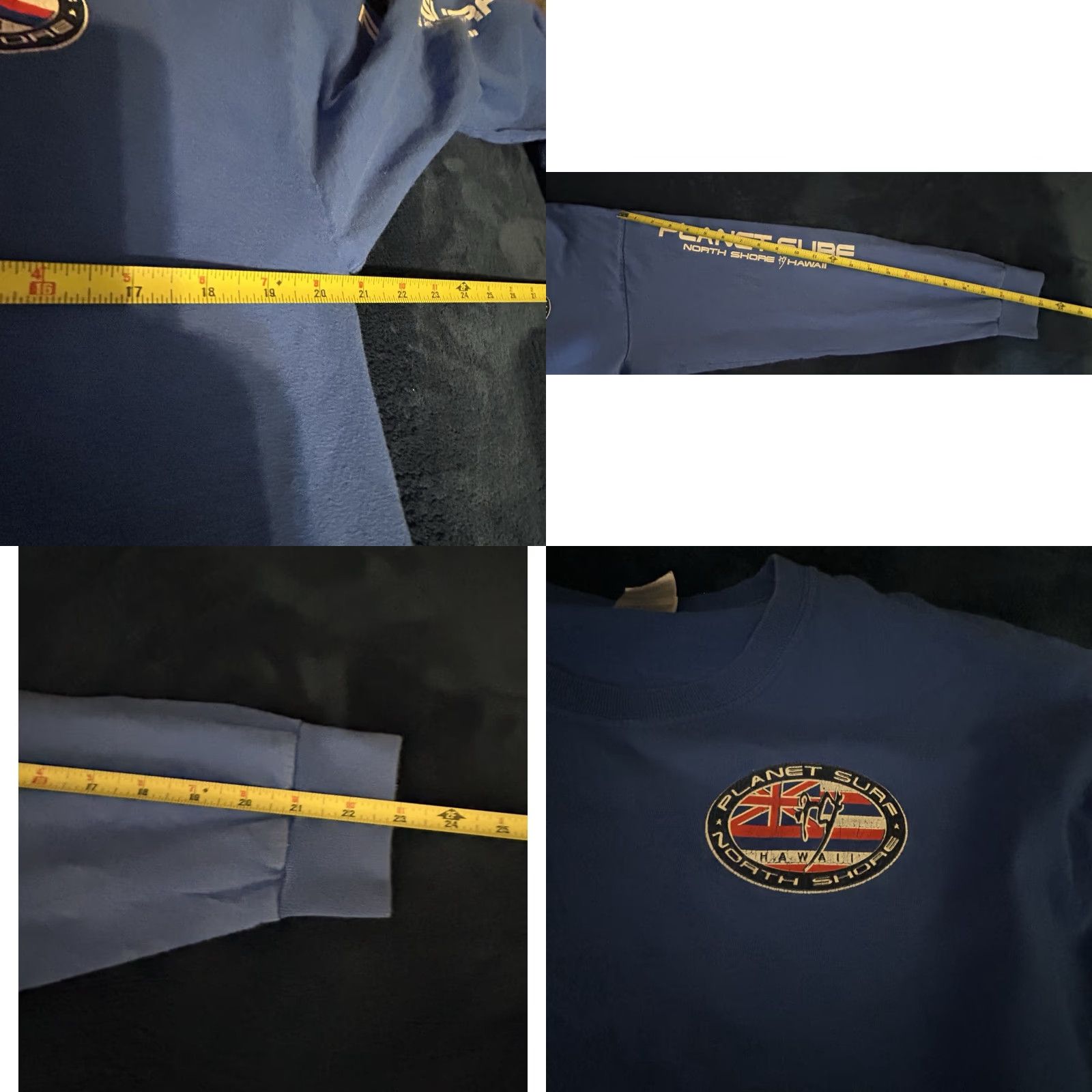 Doublet VINTAGE Planet Surf North Shore Hawaii Long Sleeve Shirt Men L Blue Double Side Size US L / EU 52-54 / 3 - 10 Thumbnail