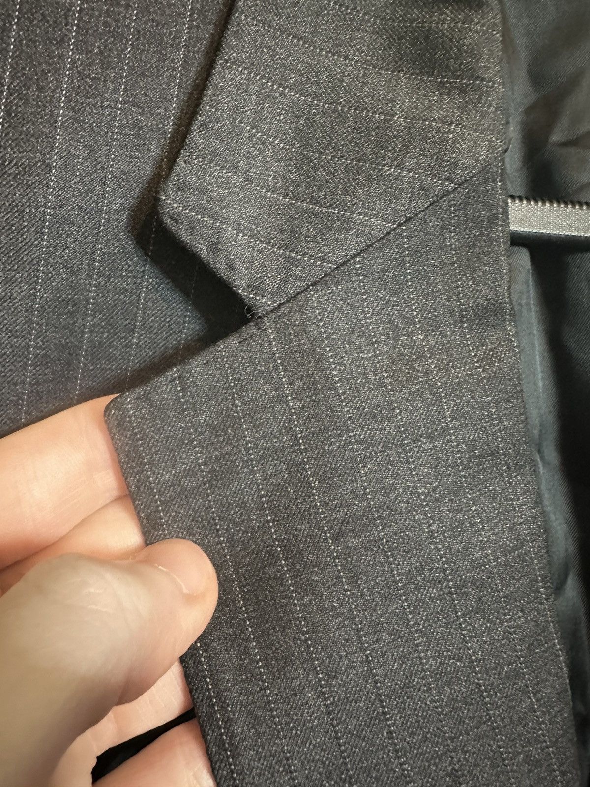 Samuelsohn $1200 Super 130s wool pinstriped blazer jacket Size 48R - 5 Thumbnail