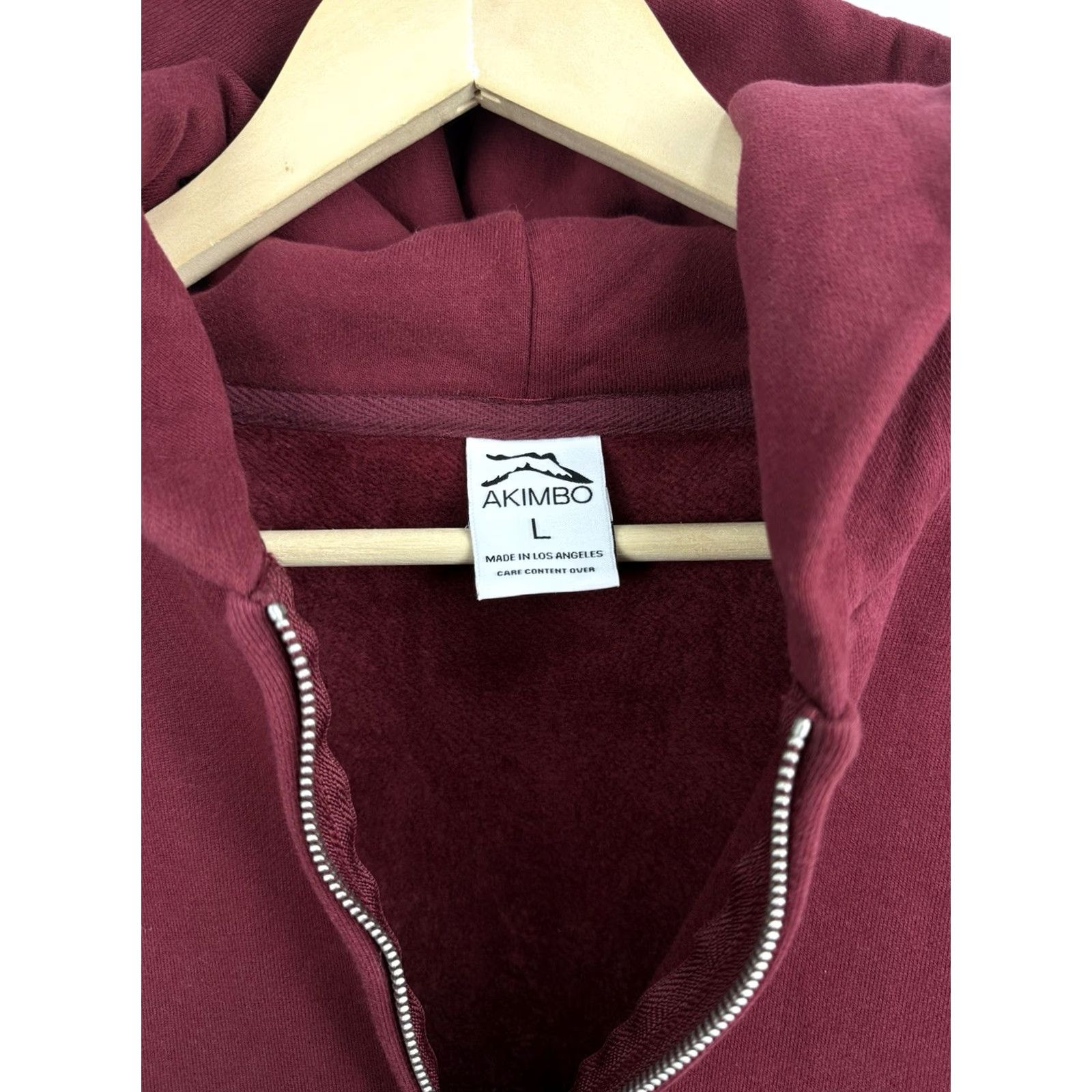 Vintage Akimbo Club Zip Hoodie Heavyweight Cotton USA Boxy Fit Y2K Red L Mens Hoodie Size US L / EU 52-54 / 3 - 5 Thumbnail