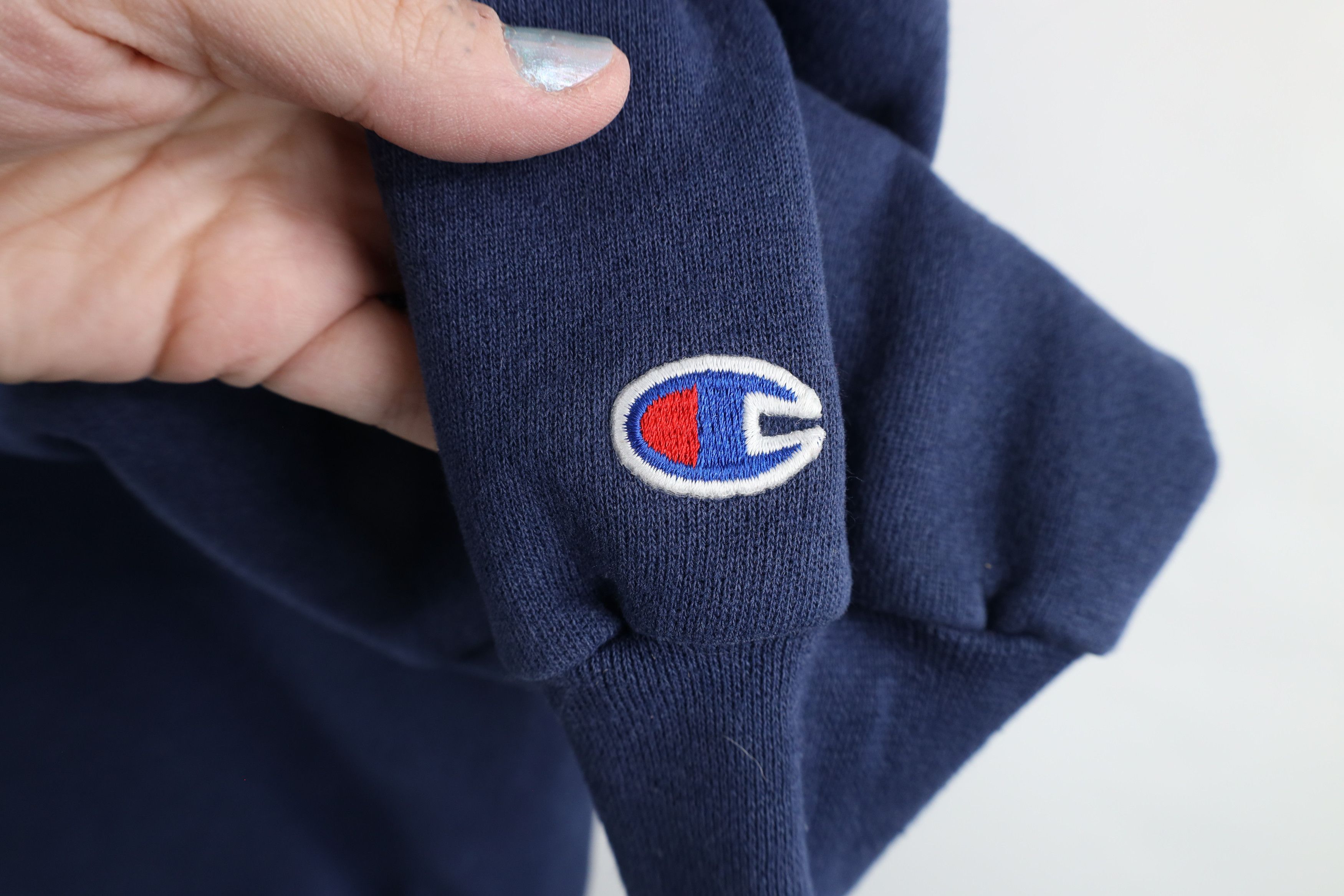 Champion × Vintage Vintage 90s Champion Spell Out Crewneck Sweatshirt Blue Size US XL / EU 56 / 4 - 5 Thumbnail