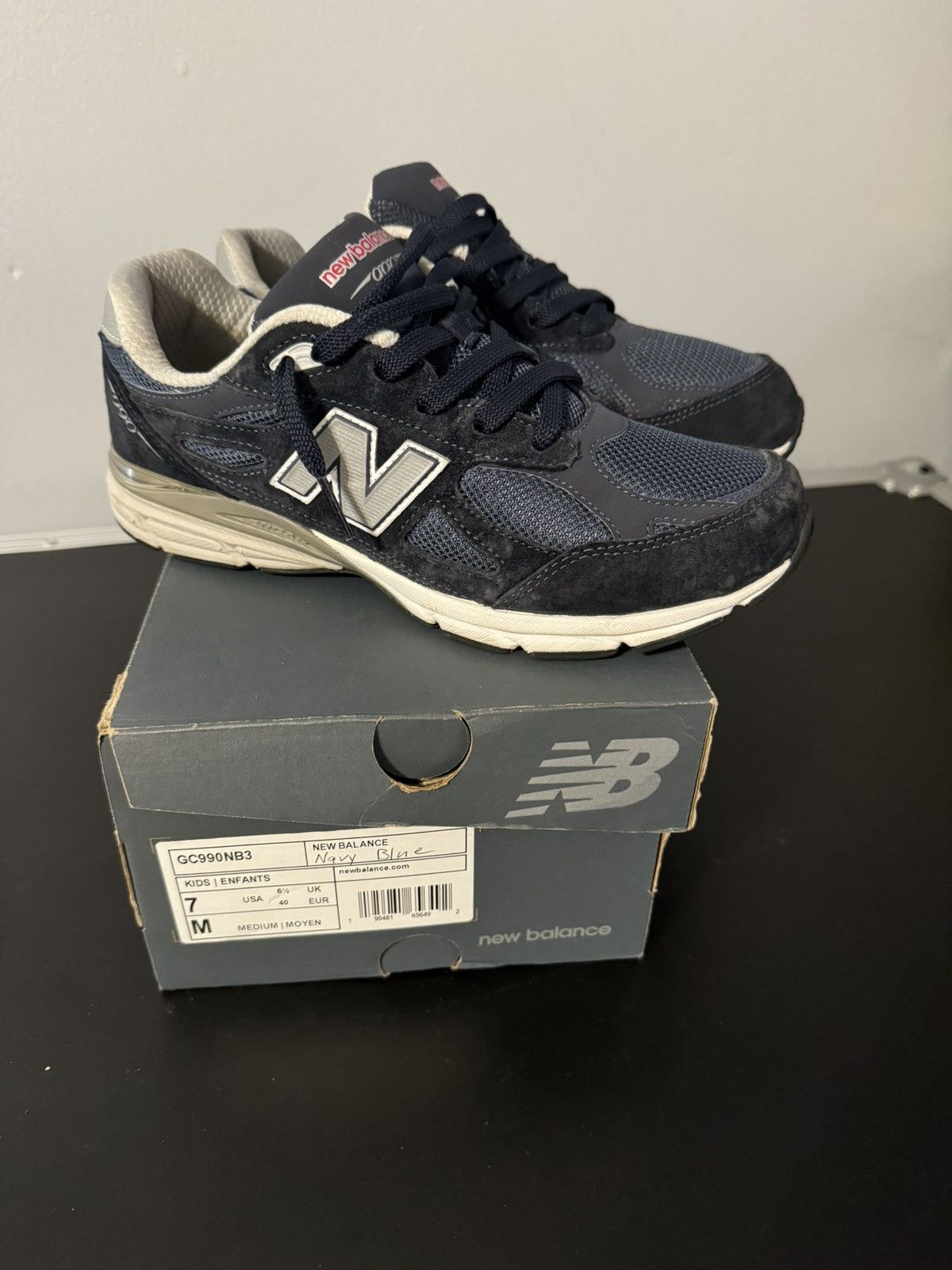 New Balance Navy blue New Balance 990 Size US 7 / EU 40 - 1 Thumbnail