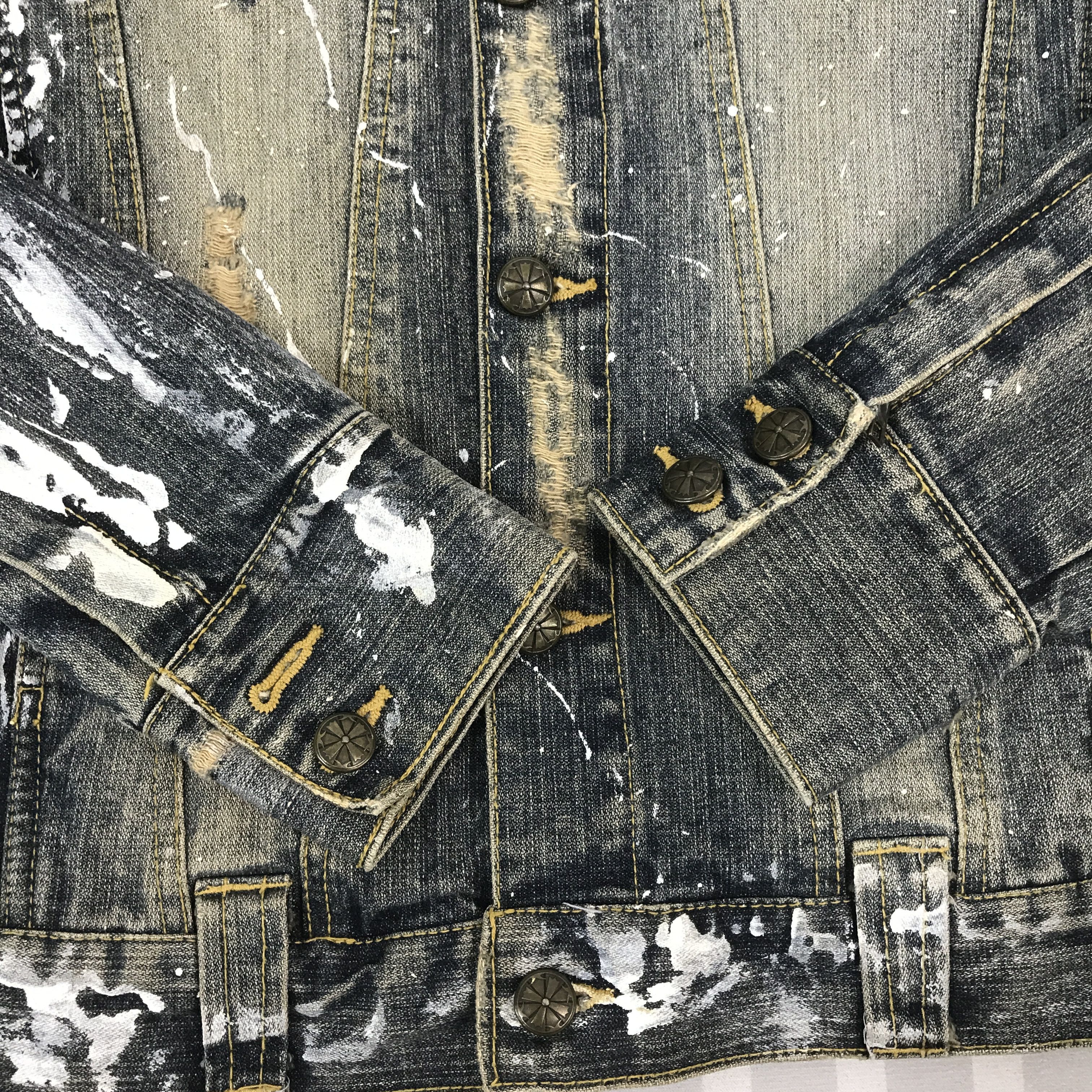 Japanese Brand Vintage Quarterly Denim Distressed zipper punk Jacket Size US M / EU 48-50 / 2 - 7 Thumbnail