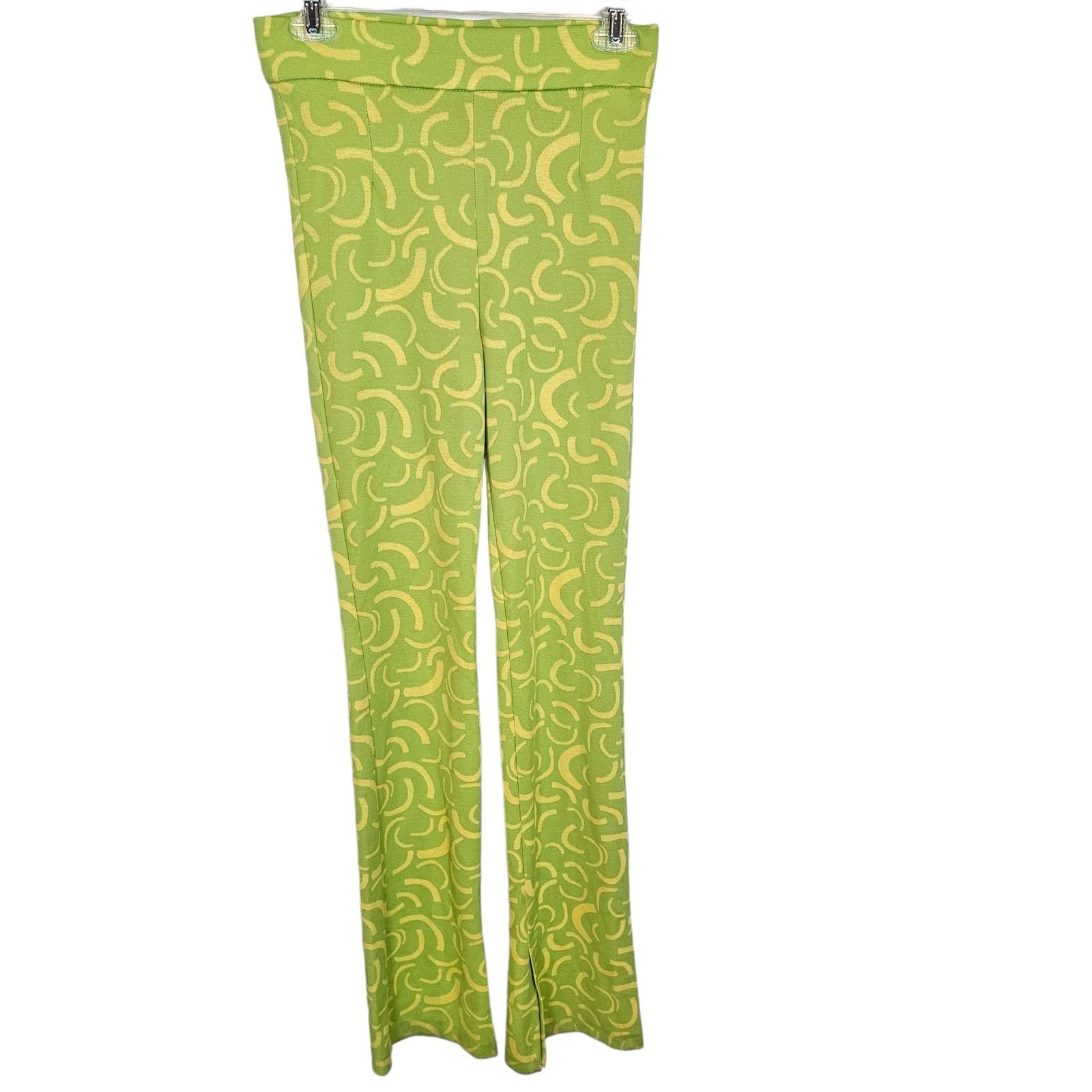 Zara Zara Womens Geometric Retro Pants Flared Sz S Rave Festival Size 27" / US 4 / IT 40 - 2 Thumbnail