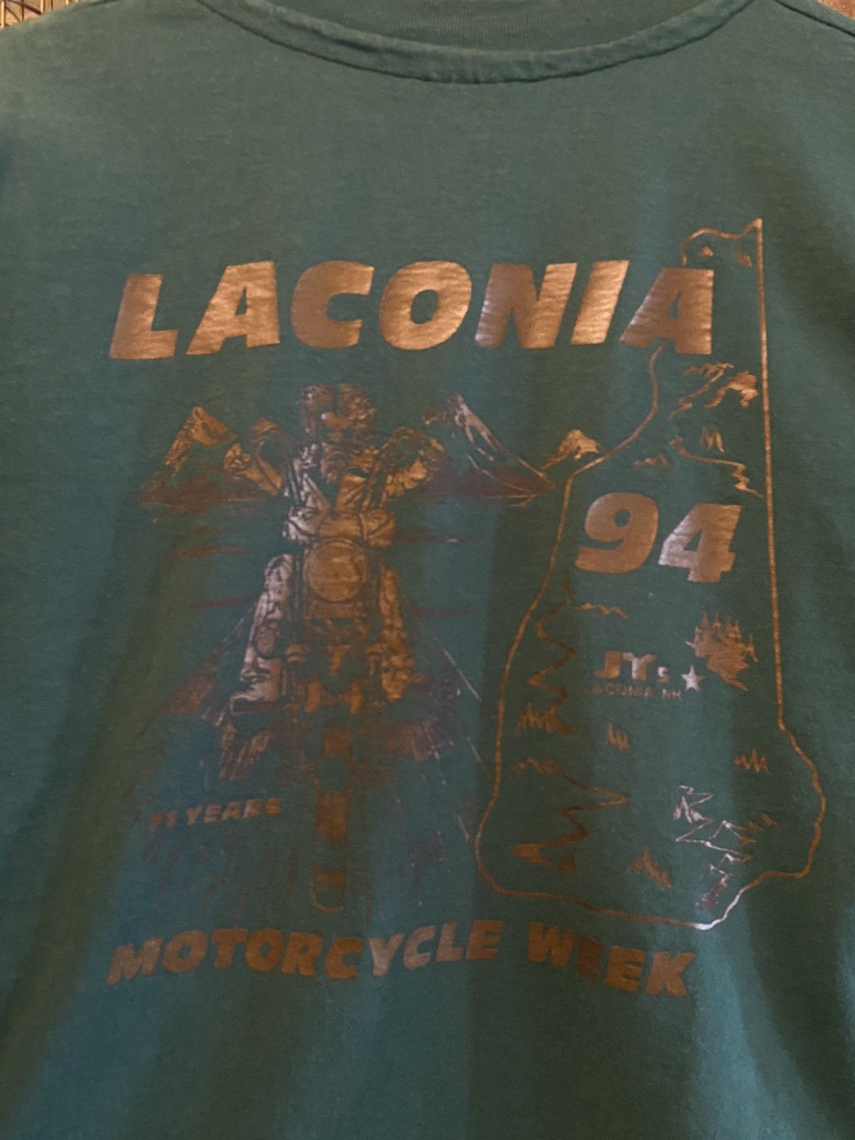 Harley Davidson × Vintage Vintage 90s Laconia Bike Week 94 Single Stitch T Shirt USA Size US L / EU 52-54 / 3 - 6 Thumbnail