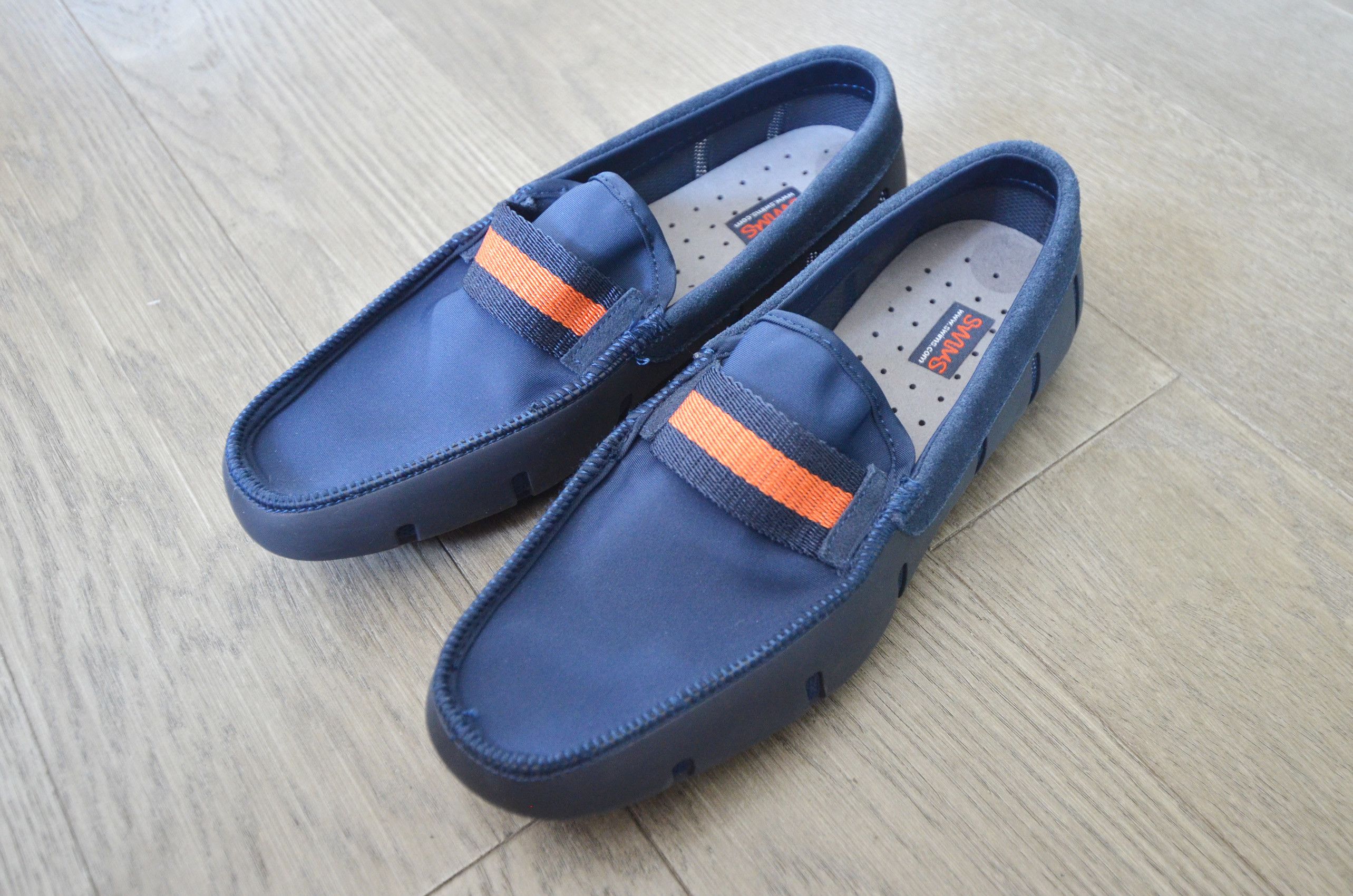 Swims Swims Navy Blue Loafer with Orange Stripe Size US 8 / EU 41 - 2 Thumbnail