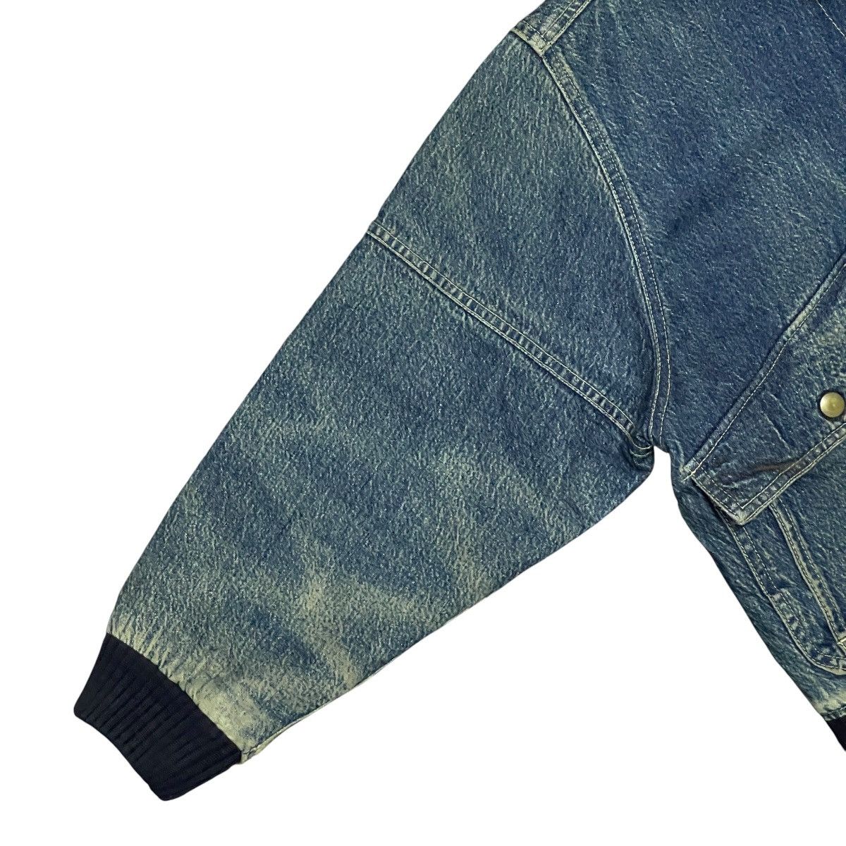 Big John Vintage 90s Big John Utility Denim Bomber Jacket Boxy Fit Size US L / EU 52-54 / 3 - 11 Thumbnail