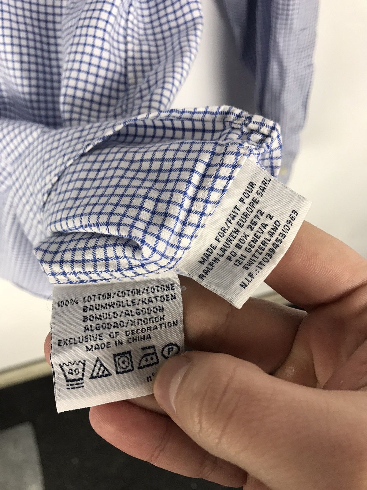 Polo Ralph Lauren Men’s XL/54,Polo Ralph Lauren Small Plaid Cotton Shirt,Lux Size US XL / EU 56 / 4 - 9 Thumbnail