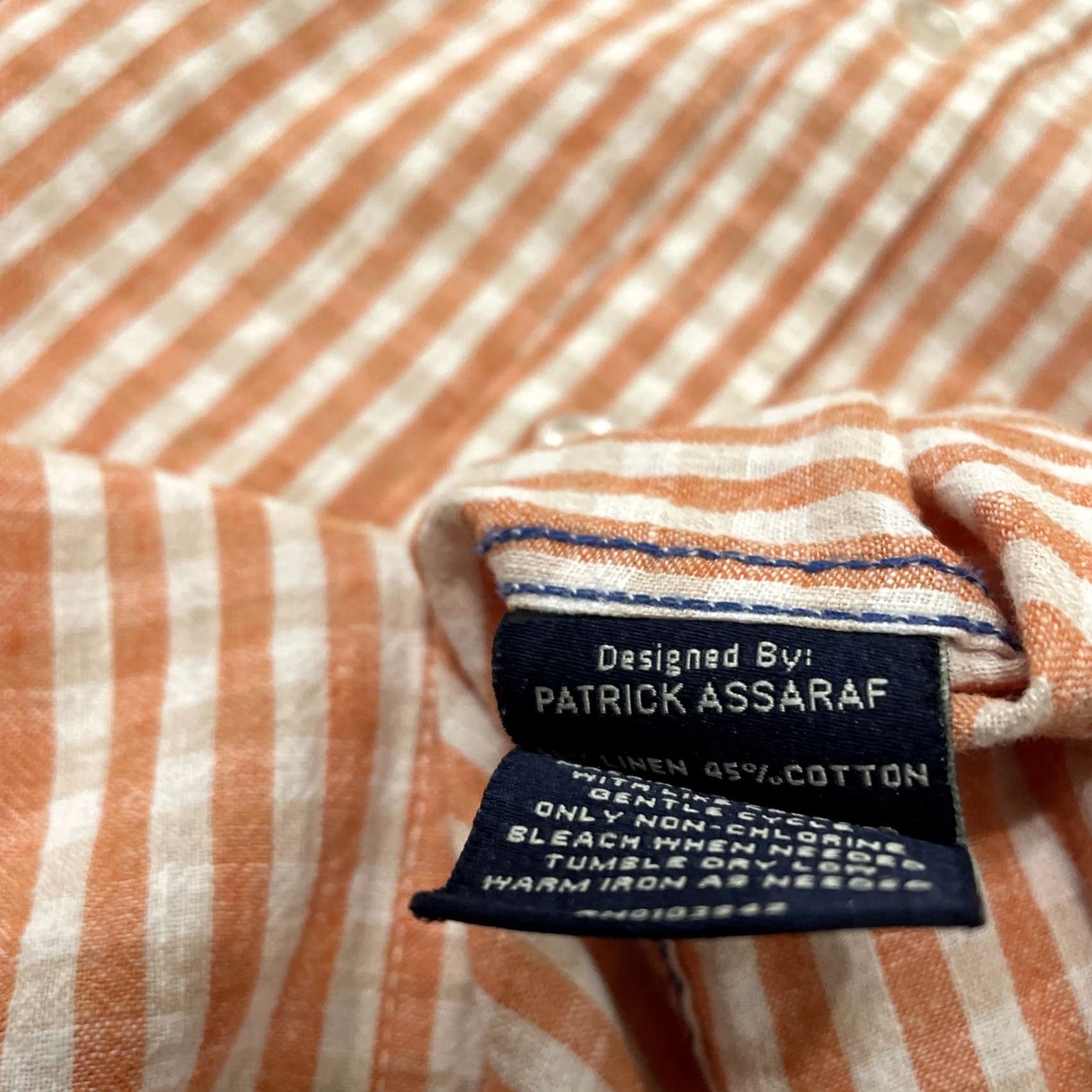 Vintage LINEA ROSSA Signature Long Sleeve Linen Shirt Men M BrightOrange Plaid Assaraf Size US M / EU 48-50 / 2 - 5 Thumbnail