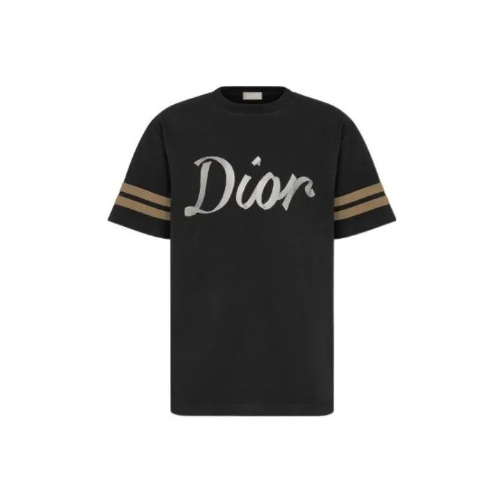 Dior Dior Men's Black Logo Graphic Tee 0079 Size US M / EU 48-50 / 2 - 1 Thumbnail