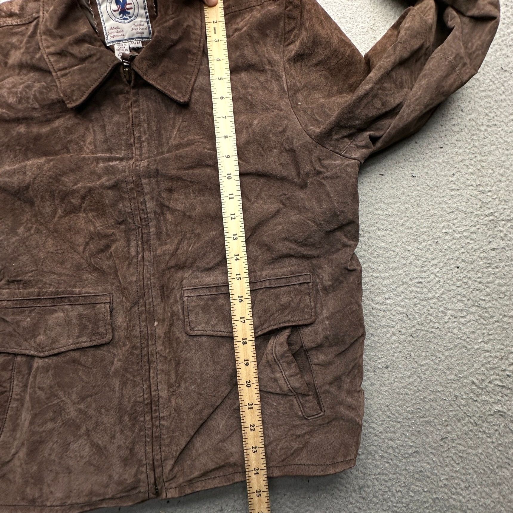 Vintage VINTAGE JLC Bomber Jacket Mens Medium Brown Suede Leather Quilt Lined Short 90s Fall Winter Size US M / EU 48-50 / 2 - 5 Thumbnail