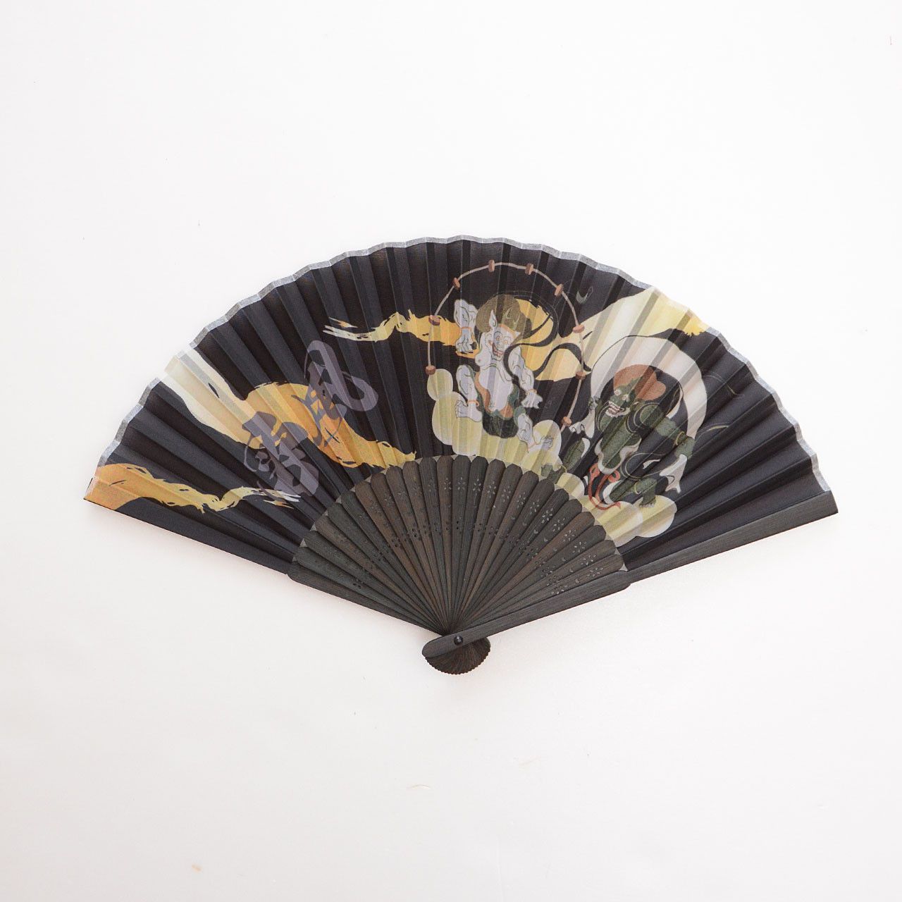 Other Japanese Folding Fan – Sensu with Fujin Raijin Design Size ONE SIZE - 2 Thumbnail
