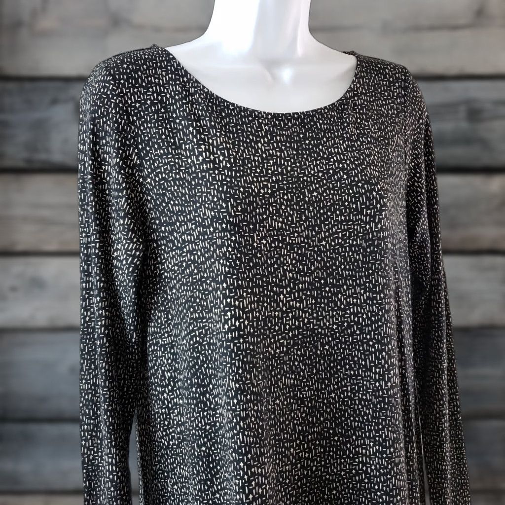 J. Jill J Jill Wearever Collection Womens Tunic Top XS Black Long Sleeve Blouse Shirt Size XS / US 0-2 / IT 36-38 - 1 Thumbnail