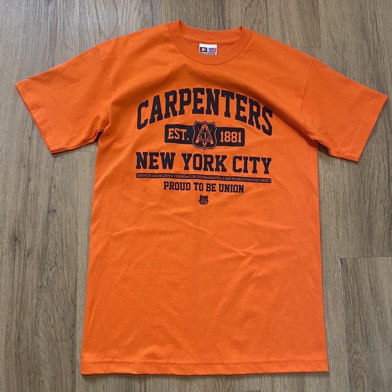 Other Orange Carpenters New York City cotton t-shirt Vintage Size US M / EU 48-50 / 2 - 1 Thumbnail