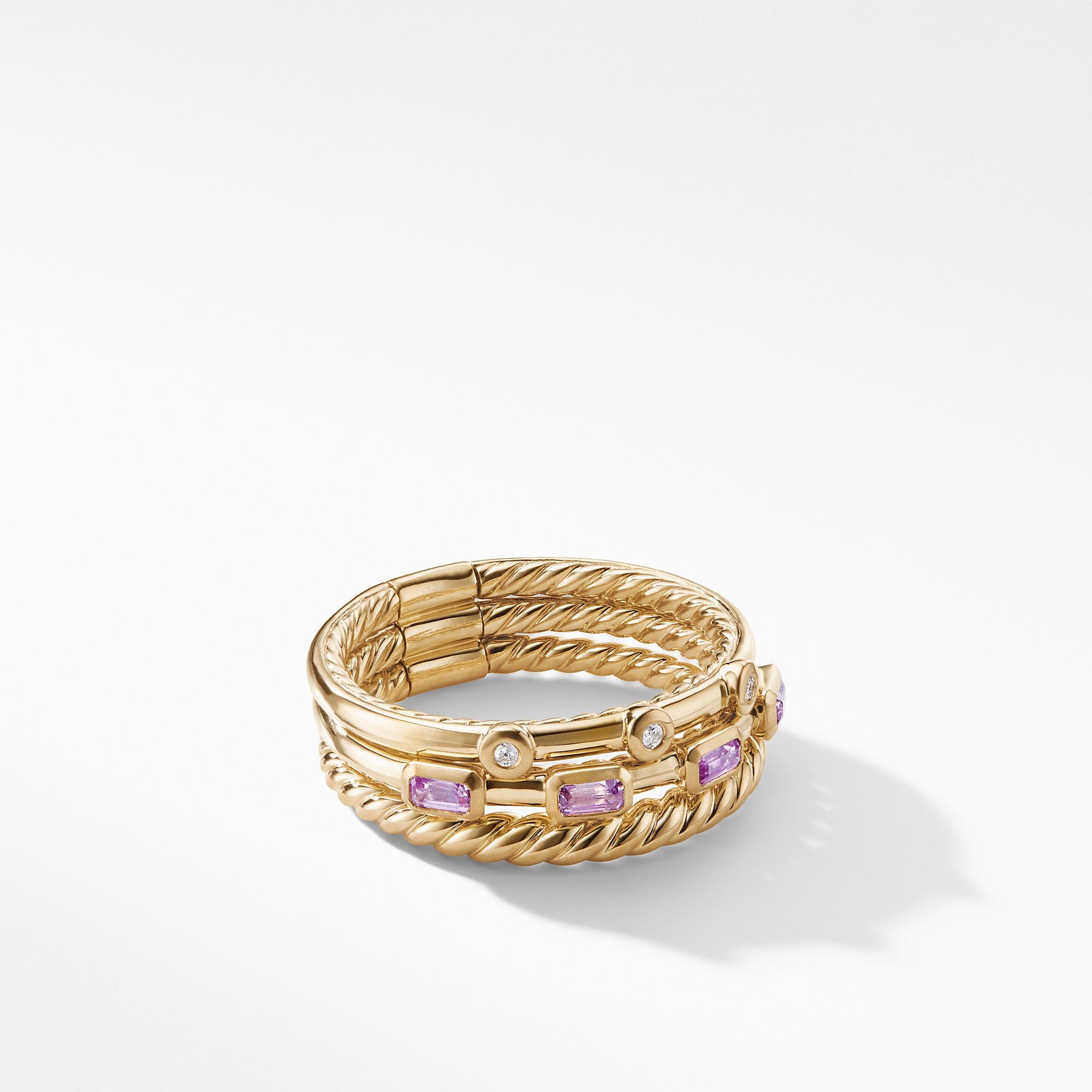 David Yurman o1w1db10325 Ring in Pink Sapphire with Diamonds Size ONE SIZE - 1 Preview