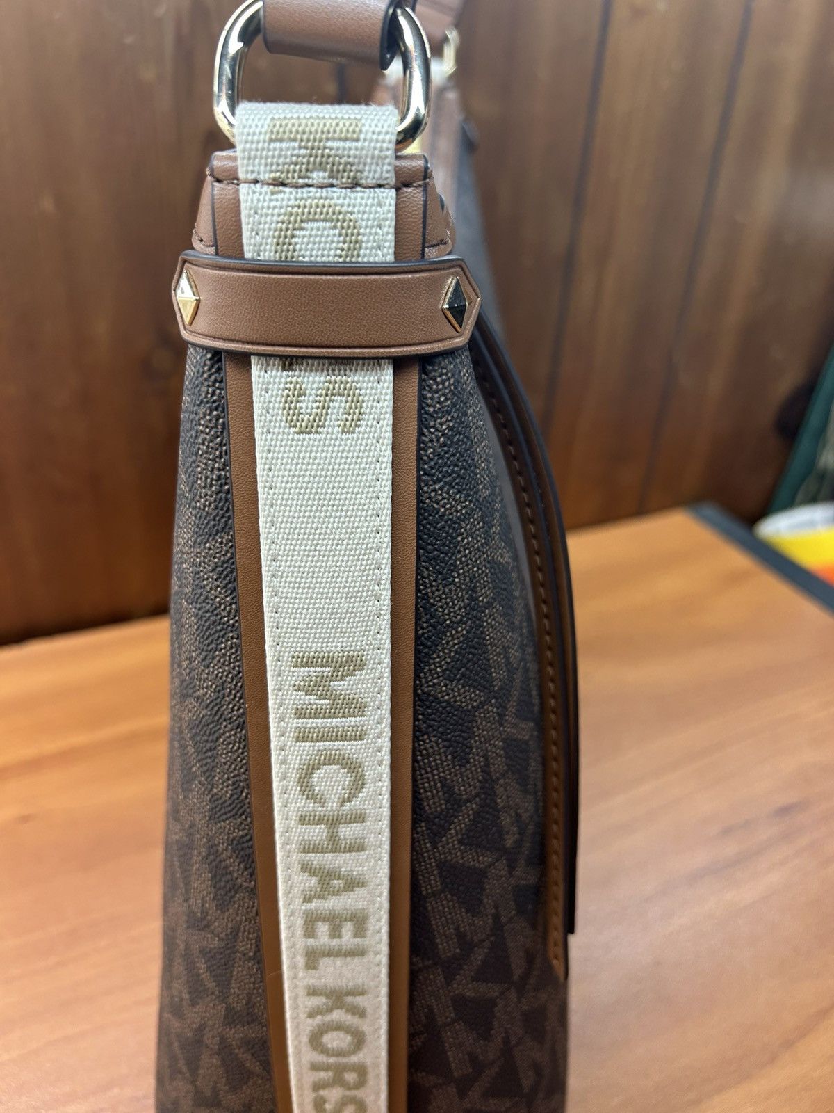 Michael Kors Michael Kors Maeve Logo Large Brown Hobo Tote Shoulder Bag Size ONE SIZE - 12 Thumbnail
