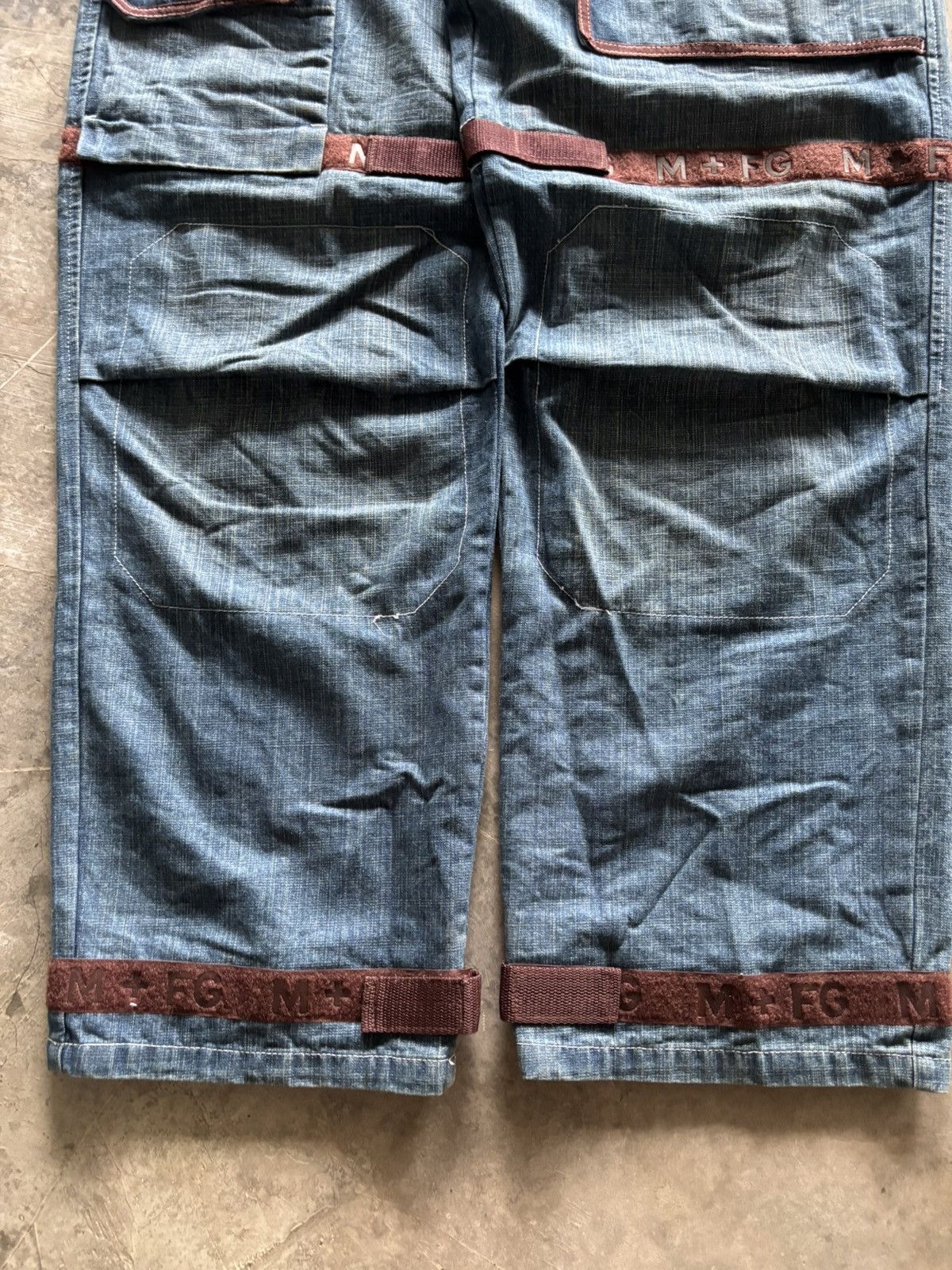 Marithe + Francois Girbaud RARE MFG marithe francois girbaud BAGGY STRAP WIDE LEG JEANS Size US 35 - 15 Thumbnail