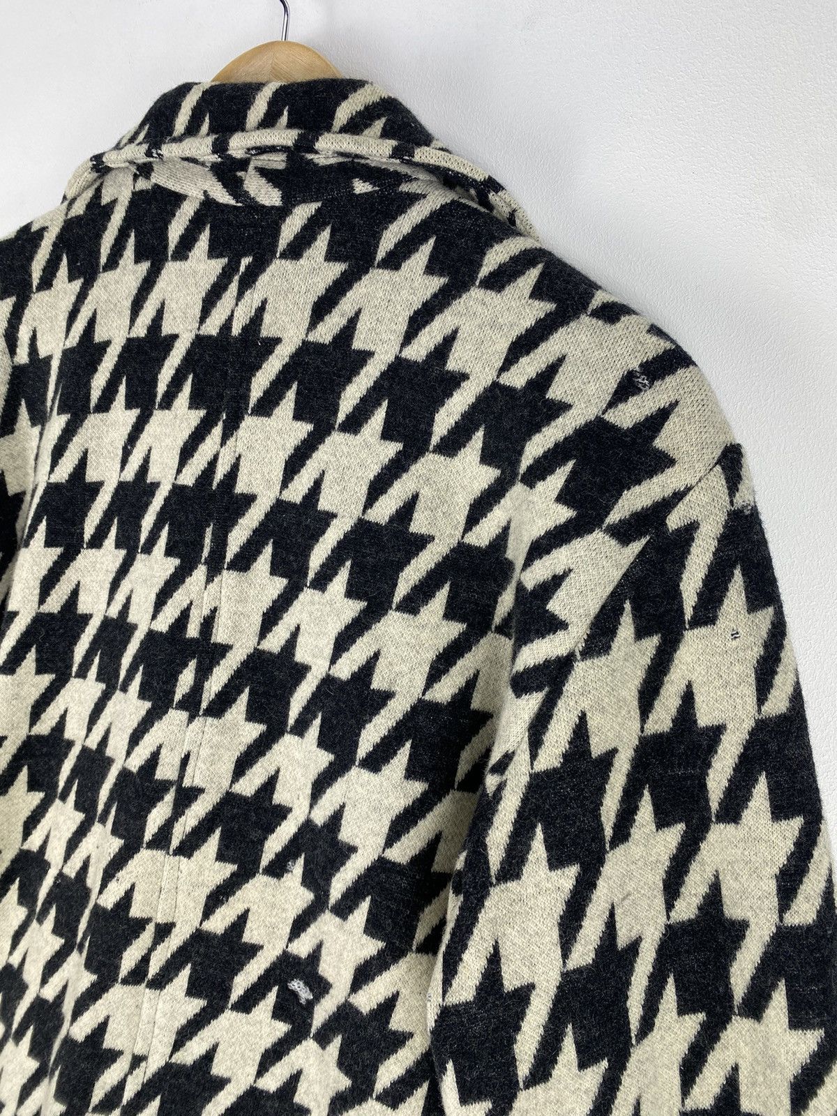 Japanese Brand Vintage 80’s Wool Hountstooth Jacket Button Up Size S / US 4 / IT 40 - 5 Thumbnail