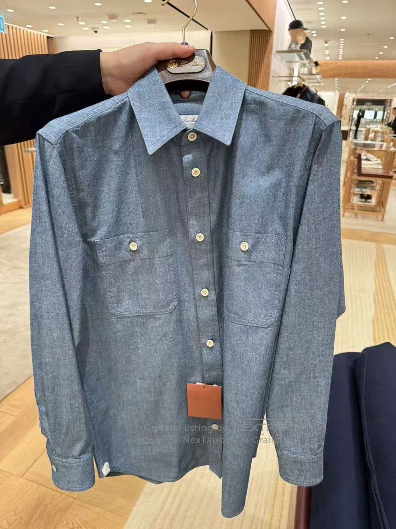 Loro Piana Loro Piana FW25 women's blue shirt Size XS / US 0-2 / IT 36-38 - 1 Thumbnail