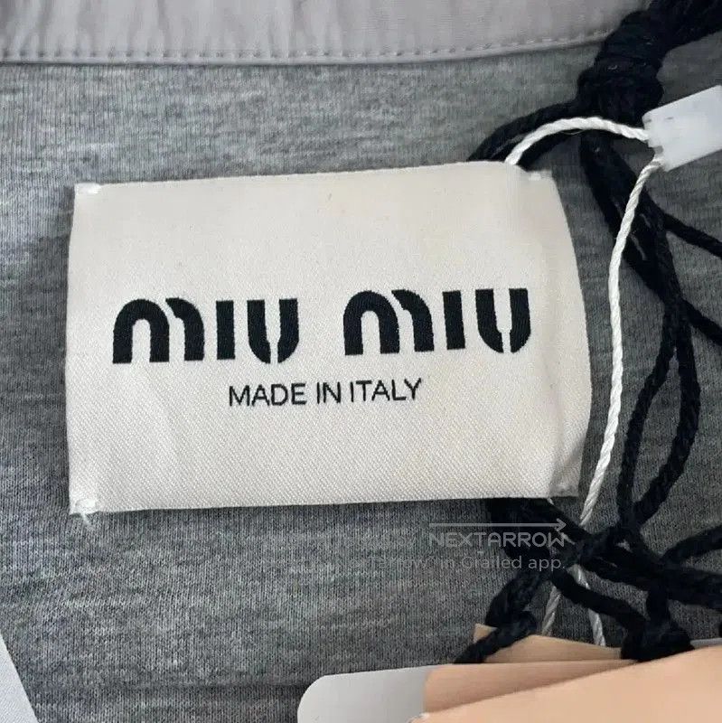 Miu Miu Miu Miu Gray Cotton Women's Shirt . Size M / US 6-8 / IT 42-44 - 3 Thumbnail