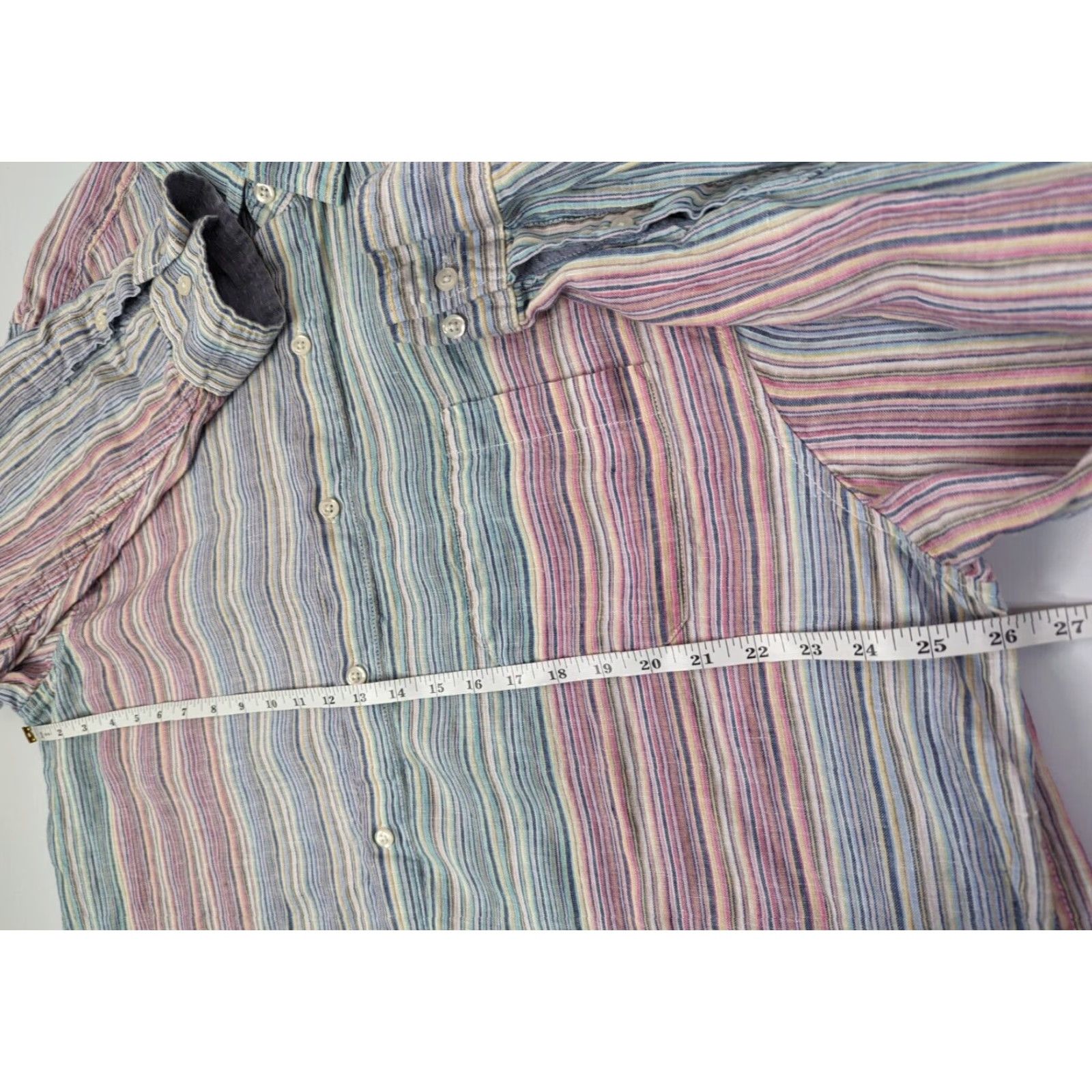 Tommy Bahama Tommy Bahama Shirt Mens 2XL Linen Long Sleeve Button Up Striped Colorful Size US XXL / EU 58 / 5 - 6 Thumbnail