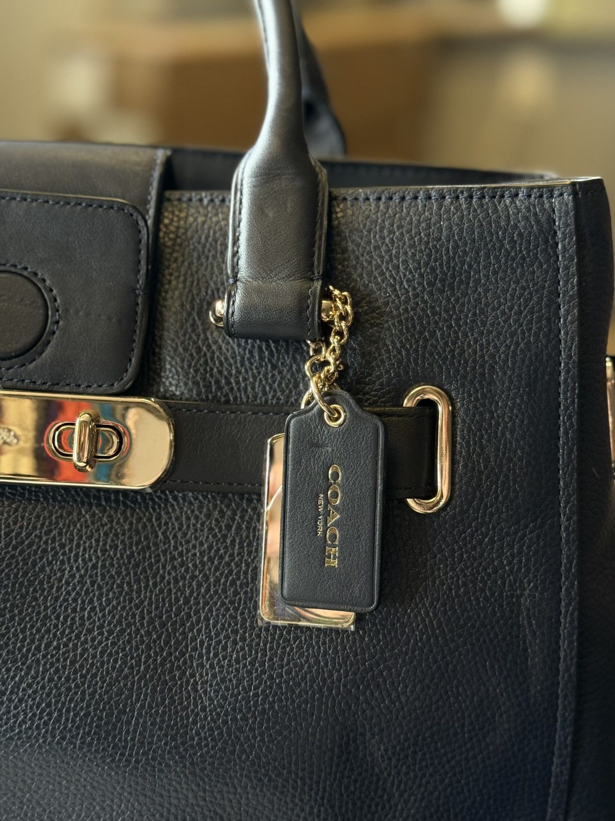 Coach Women’s Purse Black Coach Leather Shoulder Bag Size ONE SIZE - 4 Thumbnail