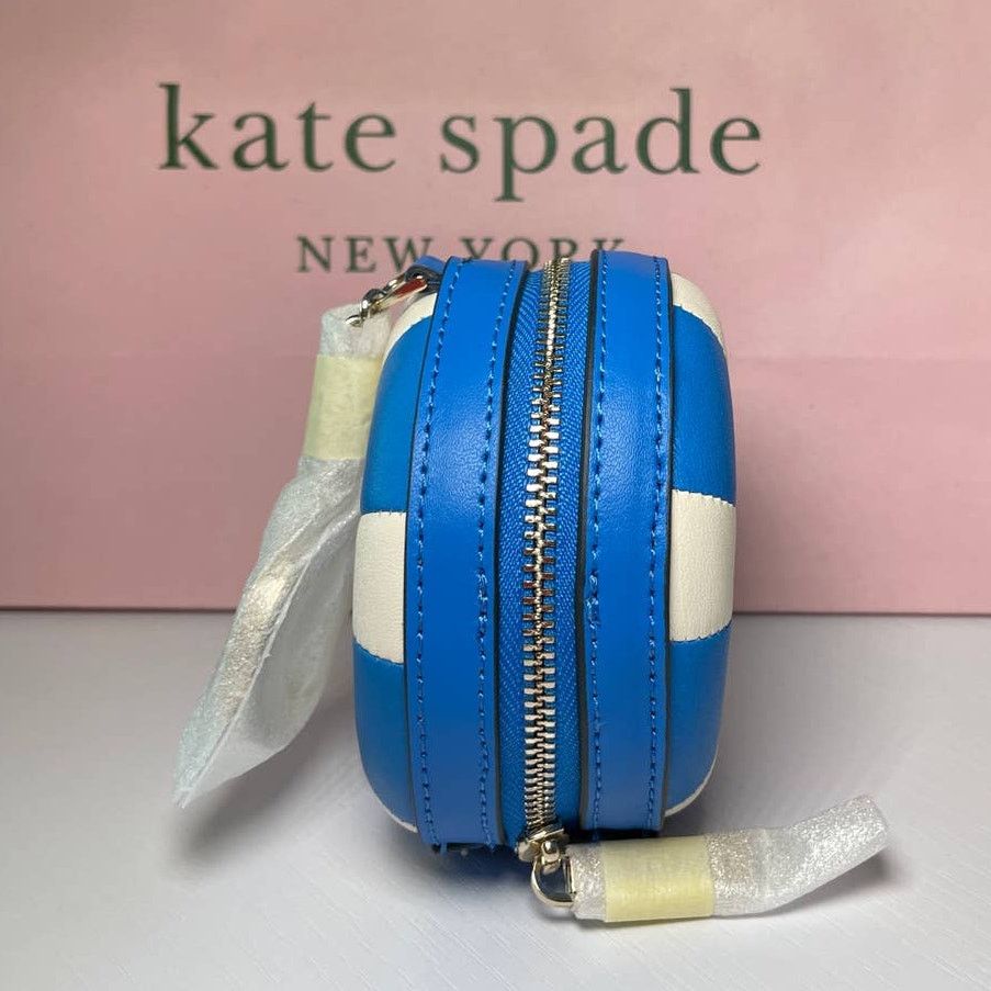 Kate Spade Kate Spade Pool Float Coin Purse Blue White Leather Splash Size ONE SIZE - 4 Thumbnail