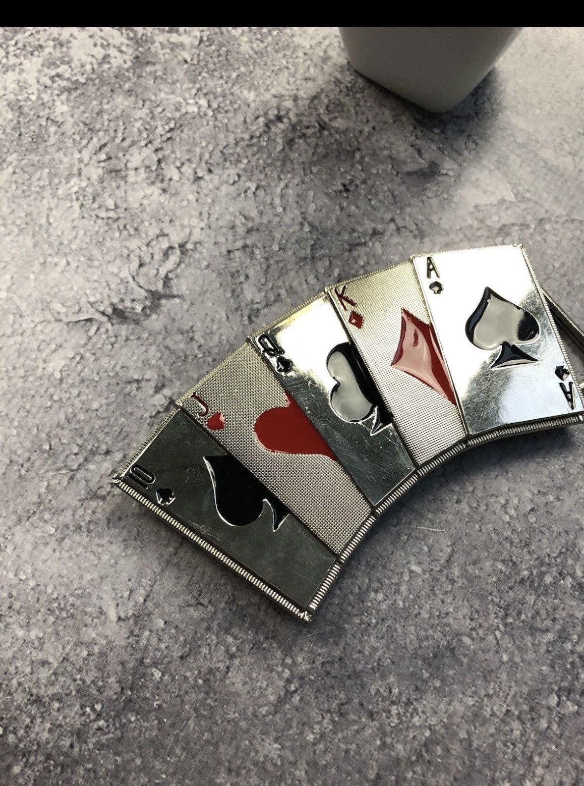 Other BUCKLE Deck of Cards Vintage Streetwear Metal Y2k Punk Goth Size ONE SIZE - 2 Thumbnail
