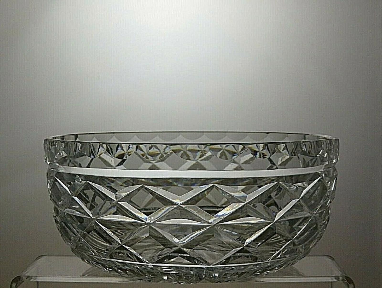 The Unbranded Brand Vintage Cut Glass Lead Crystal Salad Serving Bowl 3 1/3" Size ONE SIZE - 2 Thumbnail