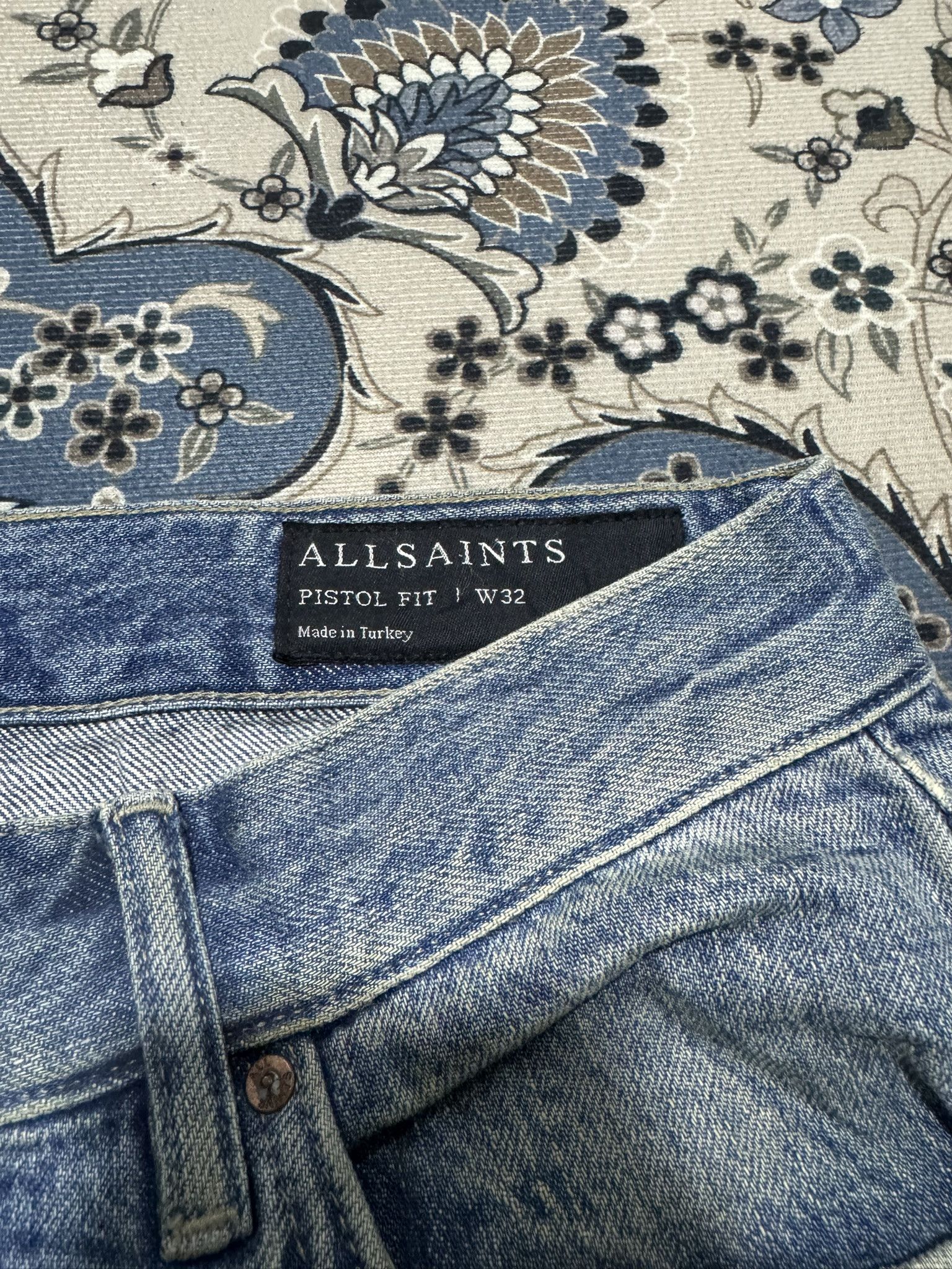 Allsaints × Japanese Brand ALLSAINT Pistol Fit Distressed Denim Jeans Size US 32 / EU 48 - 5 Thumbnail