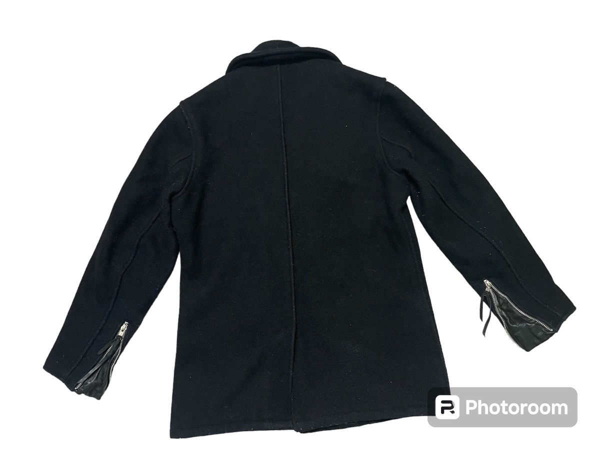 Schott 90s SCHOTT NYC DOUBLE COLLAR JACKET WOOL AND LEATHER Size US S / EU 44-46 / 1 - 2 Thumbnail