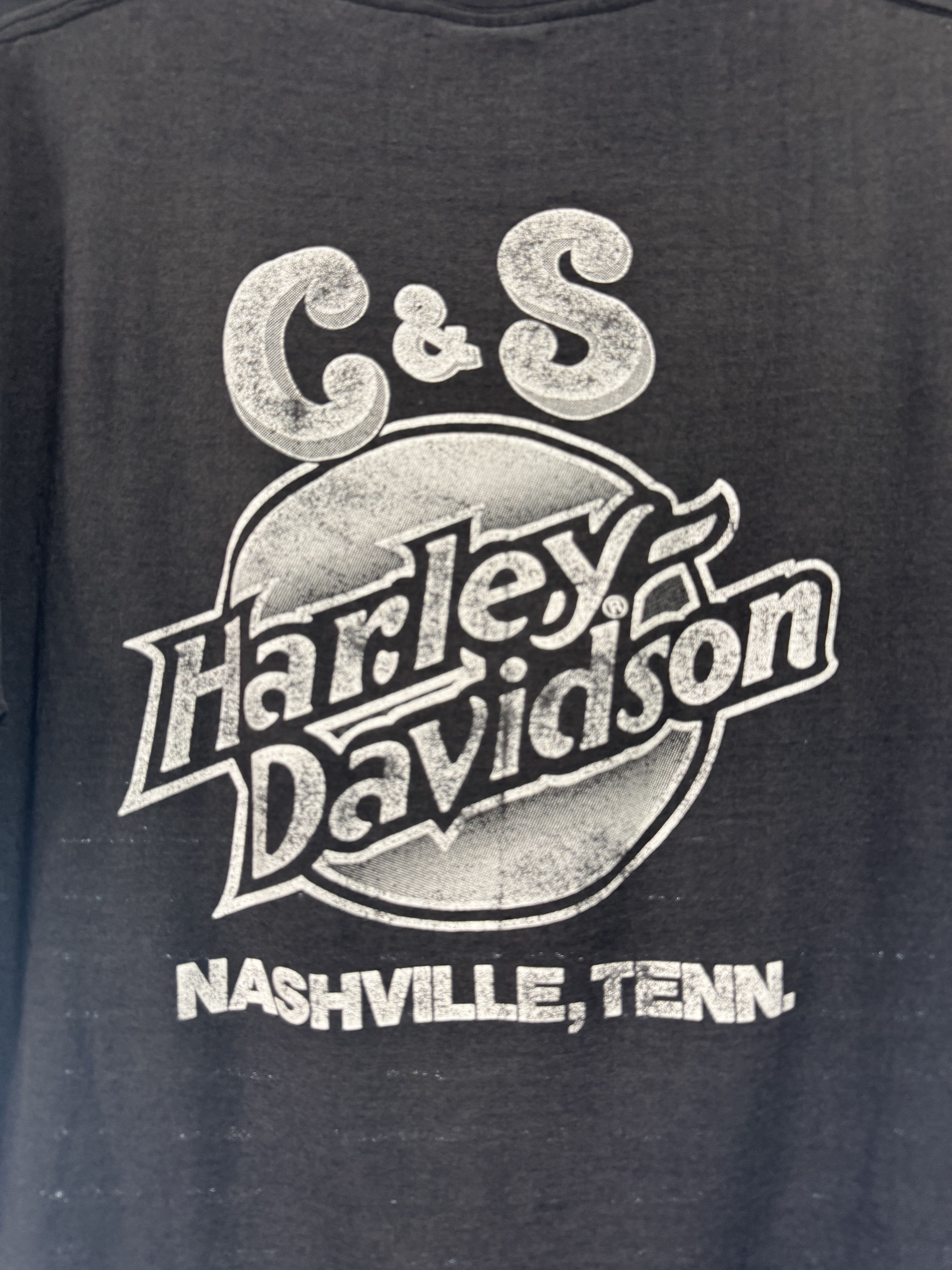 Vintage Vintage 1990 90s 3D Emblem Harley Davidson Thrashed Shirt Size US L / EU 52-54 / 3 - 7 Thumbnail