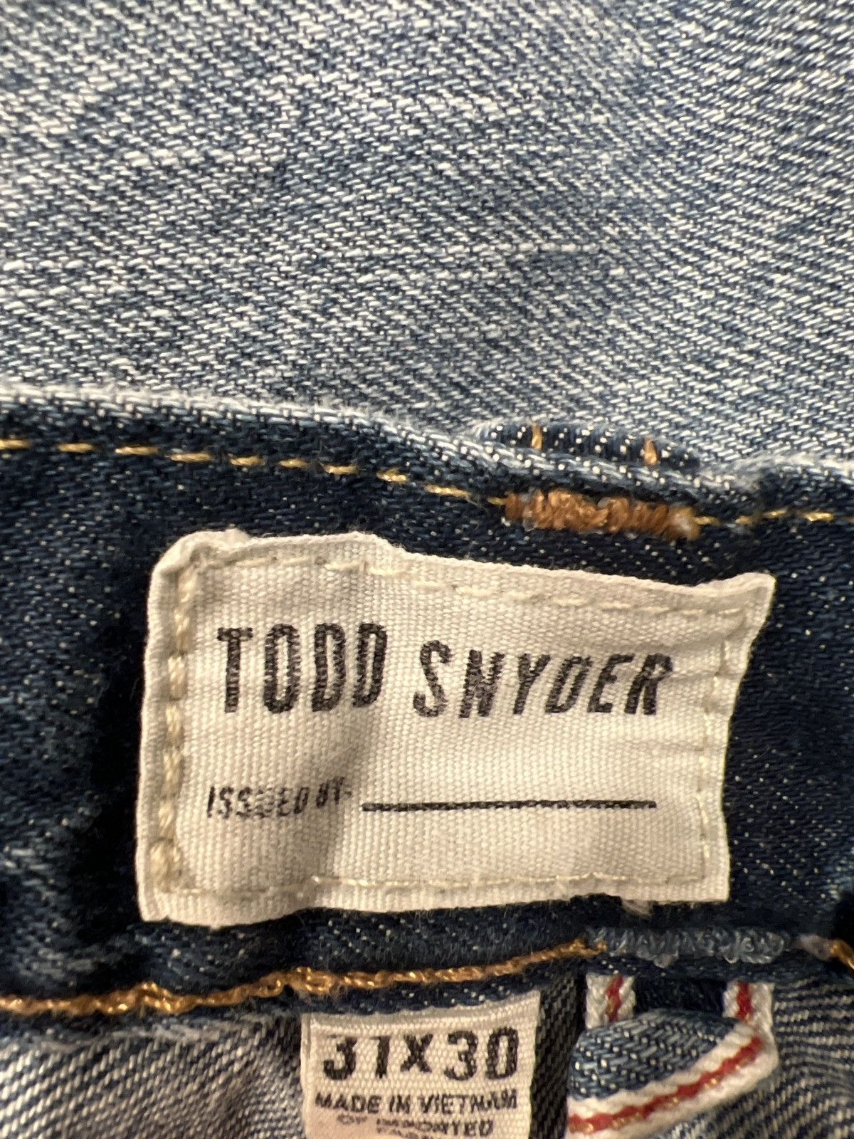 Todd Snyder Classic Fit Patchwork Denim Jeans Size US 31 - 2 Thumbnail