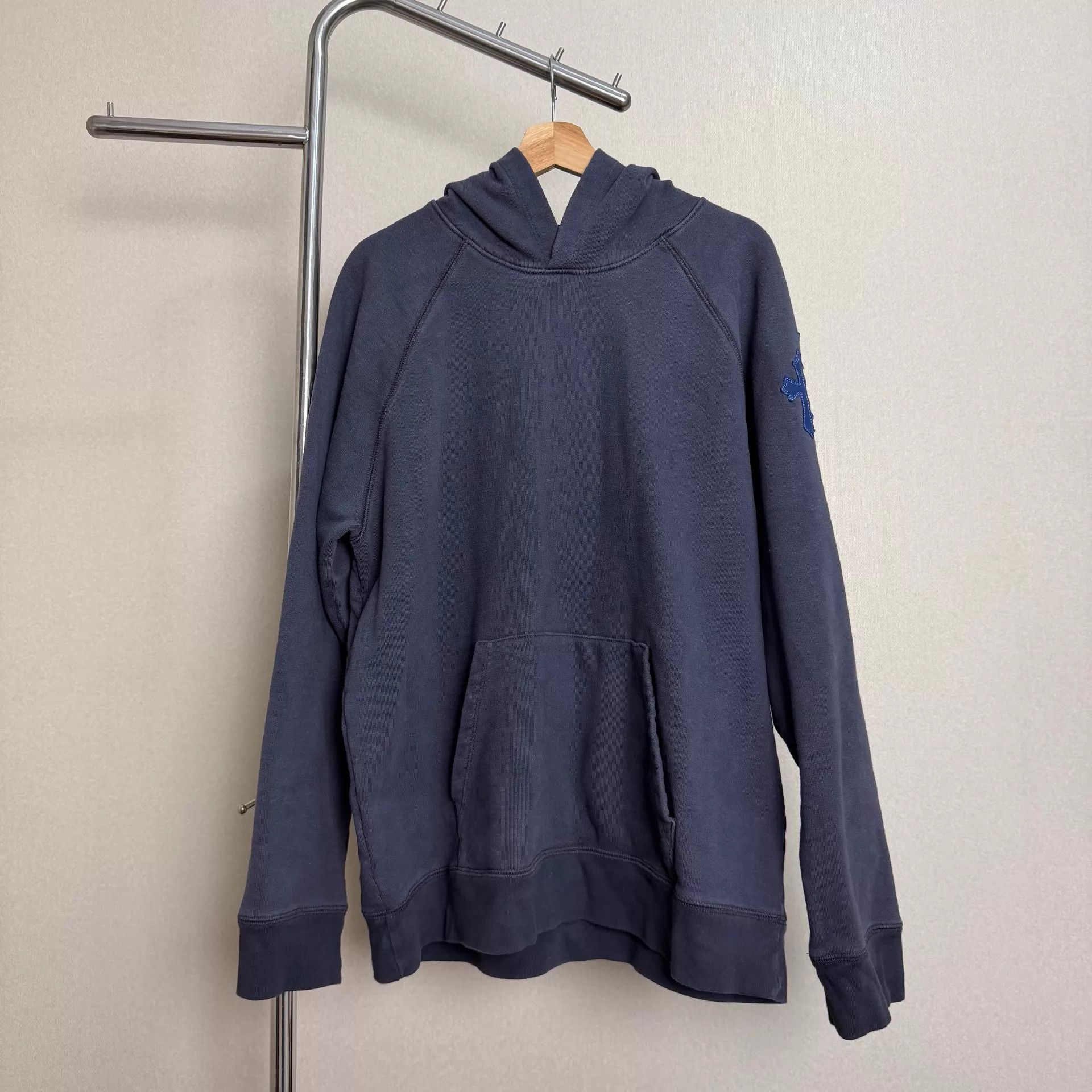 Chrome Hearts Chrome Hearts Washed Gray Cross Patch Hoodie XL Size US XL / EU 56 / 4 - 1 Thumbnail