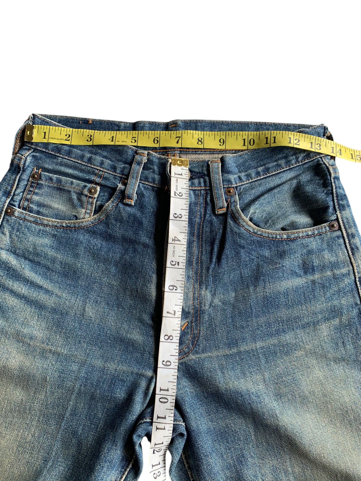 Levi's VINTAGE LEVIS BIG E SELVEDGE 502 XX DISTRESSED DENIM Size US 27 - 18 Thumbnail