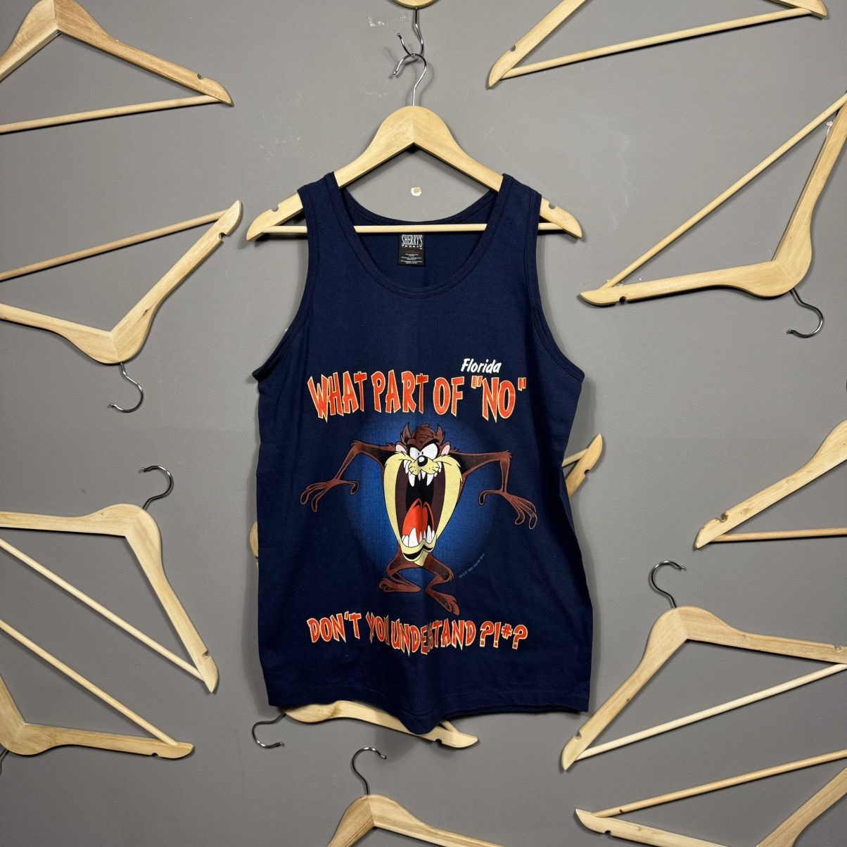 Vintage × Warner Bros Vintage Taz Tank Top “What Part of No” Graphic Size US L / EU 52-54 / 3 - 1 Thumbnail