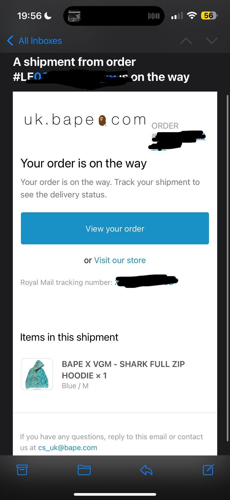 Bape Bape x Van Gogh museum Shark hoodie Size US M / EU 48-50 / 2 - 4 Thumbnail