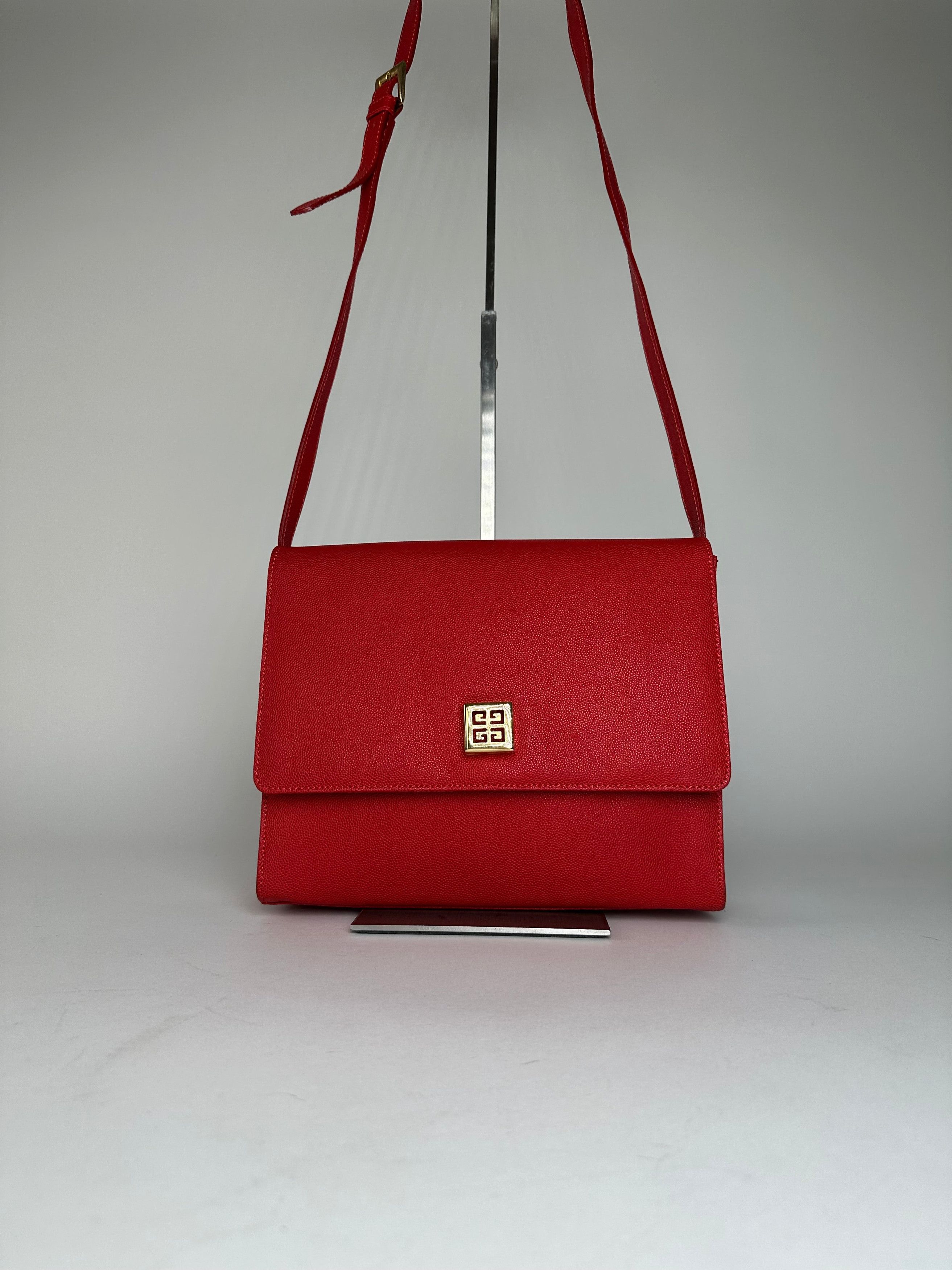 Givenchy Vintage Leather Canvas Multiway Bag Red Size ONE SIZE - 1 Thumbnail