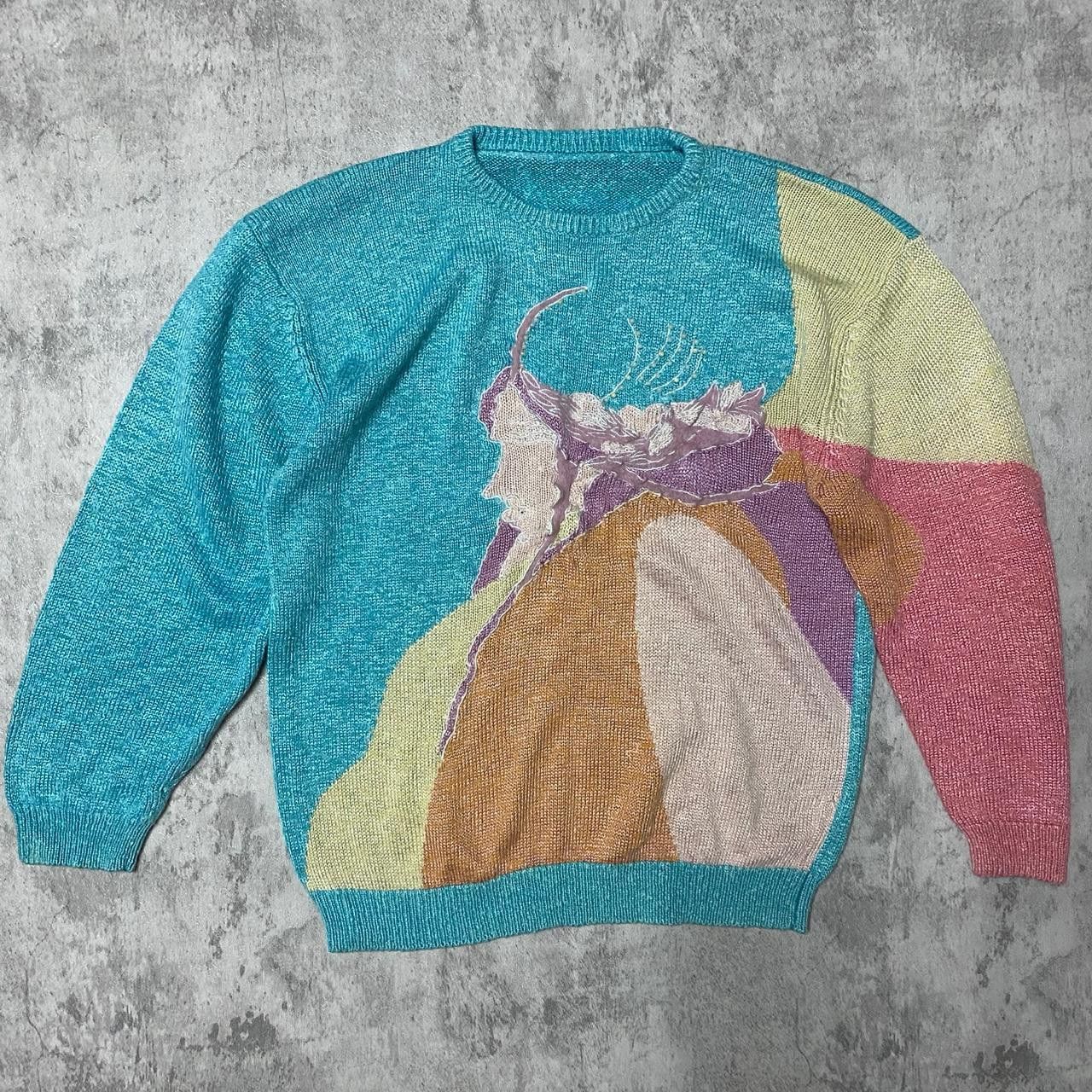 Other Multi-coloured abstract print knitted sweater #loungewear Size M / US 6-8 / IT 42-44 - 1 Thumbnail