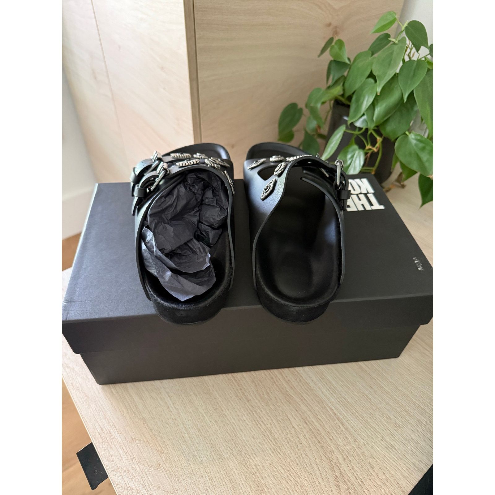 The Kooples $365 New The Kooples Black Leather Studded Sandals Fr 39 / 8 Size US 8 / IT 38 - 7 Thumbnail
