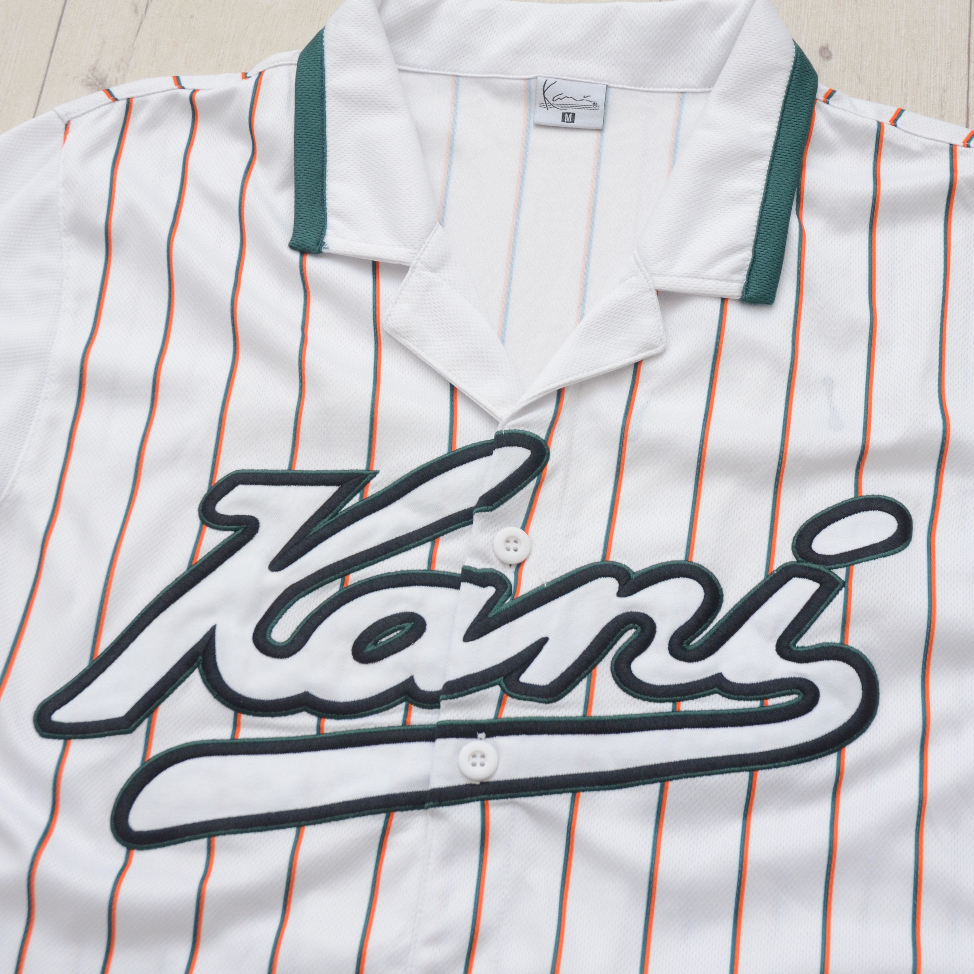 Karl Kani Karl Kani Baseball Jersey Shirt Striped Hip Hop Streetwear Size M / US 6-8 / IT 42-44 - 5 Thumbnail