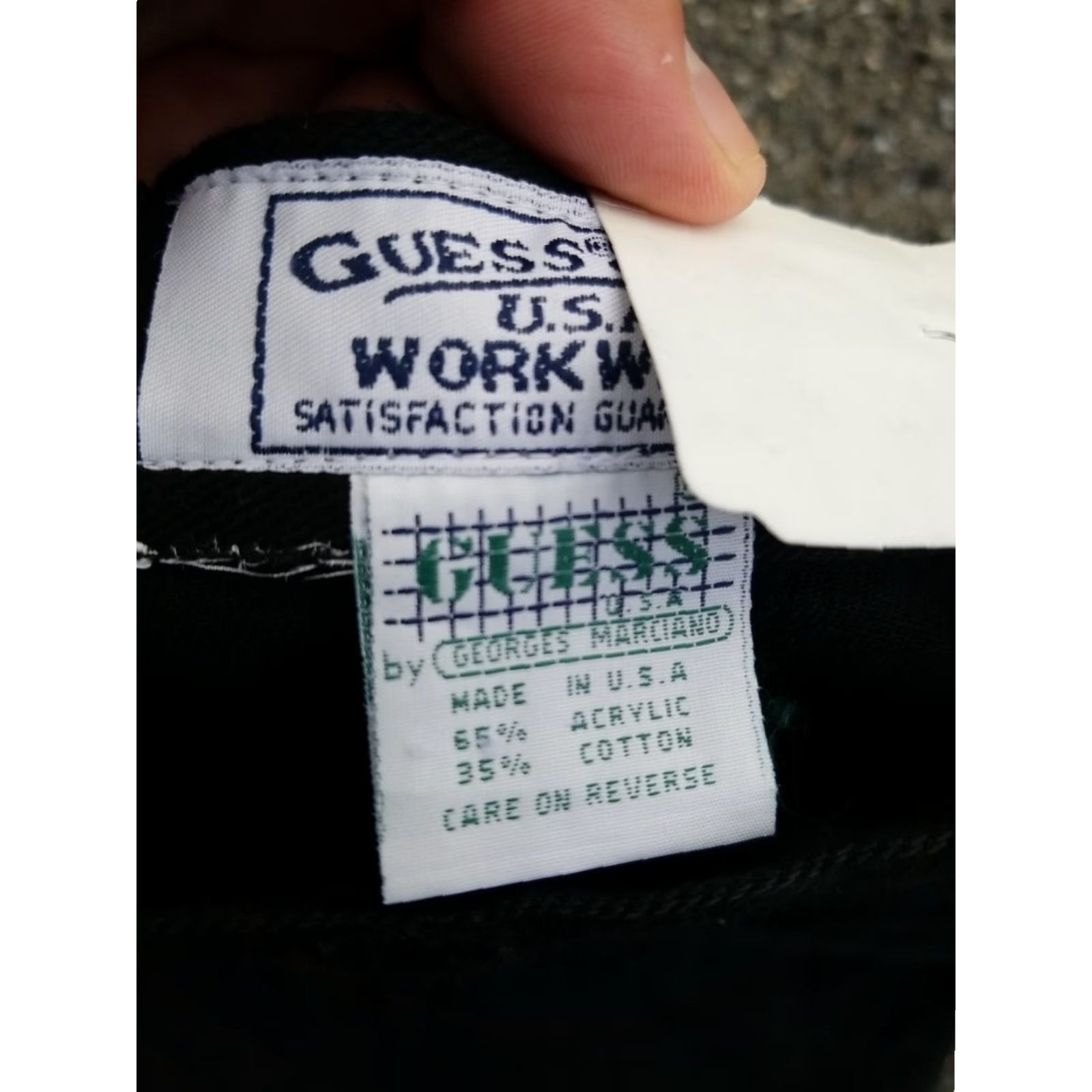Guess VINTAGE GUESS Jeans Workwear BLACK DENIM CARPENTER USA MADE Mens Size 36 34x34 Relaxed Wide-Leg Jeans Size US 36 / EU 52 - 5 Thumbnail