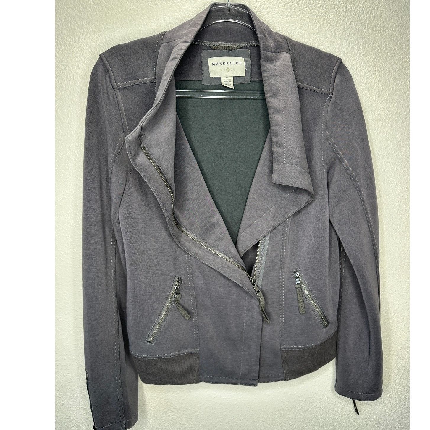 Other Marrakech Utility Moto Jacket Gunmetal Gray Stretch Zip XS Size XS / US 0-2 / IT 36-38 - 4 Thumbnail