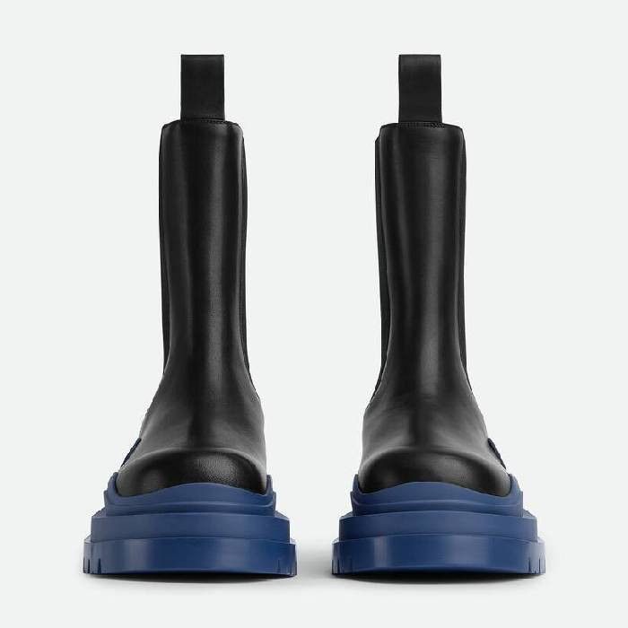 Bottega Veneta o1n1vont1224 Tire Chelsea Boots in Black/Blue Size US 10.5 / EU 43-44 - 4 Thumbnail