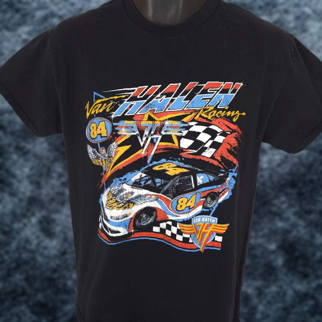 Etro VINTAGE Van Halen Racing T Shirt Mens Size Medium Black Hard Rock Retro Band Tee Size US M / EU 48-50 / 2 - 1 Thumbnail