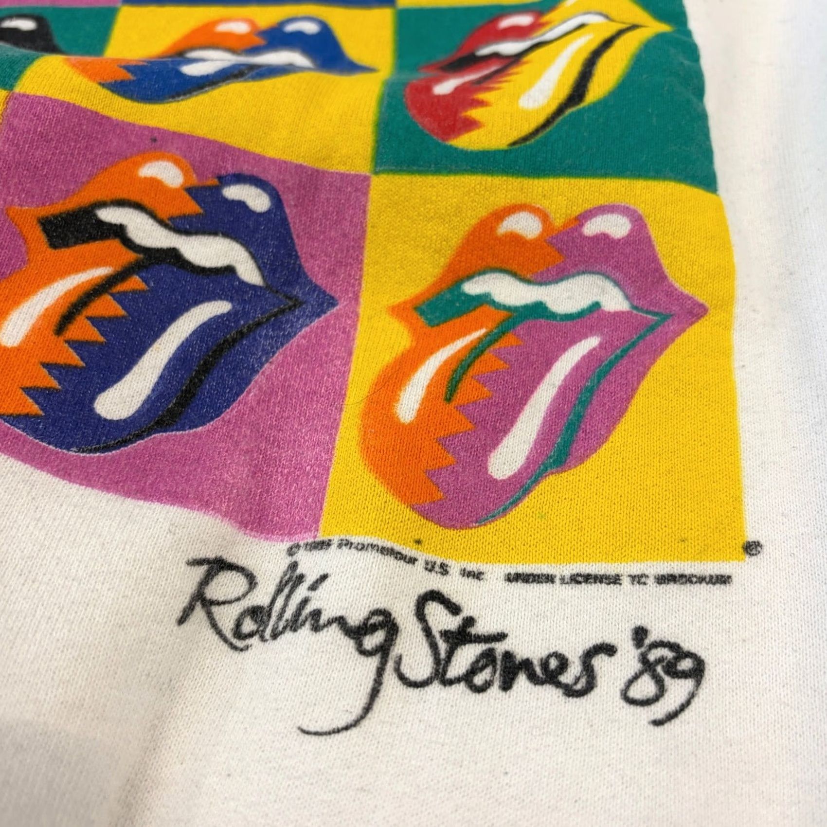 Vintage VINTAGE Rolling Stones North American Tour Andy Warhol Sweatshirt Crew XL Men White Size US XL / EU 56 / 4 - 4 Thumbnail