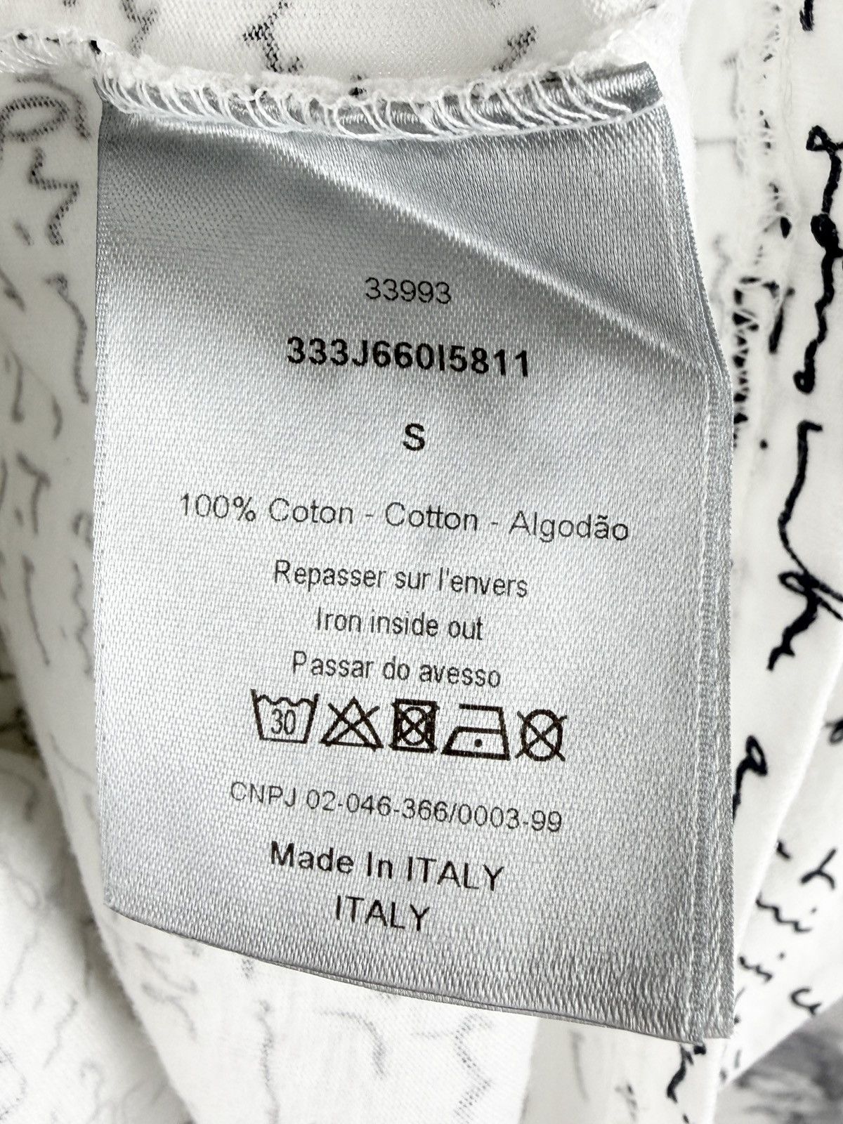 Dior SS15 Dior Homme Handwritten Script Tshirt KVA White Size US S / EU 44-46 / 1 - 5 Thumbnail